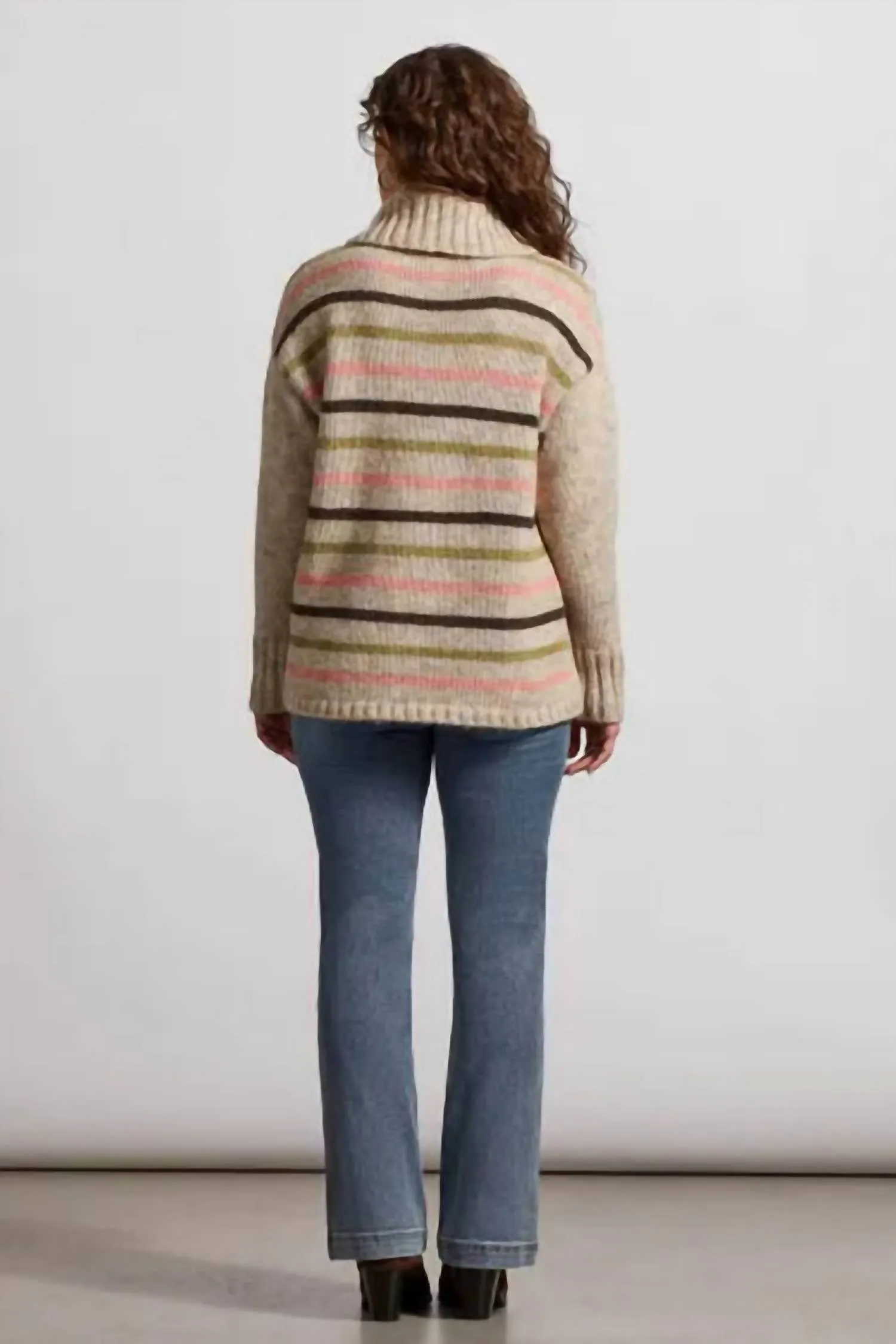 Geometric Sweater In Oatmeal