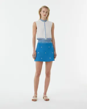 Giuliana Skirt with Astragal Embroidery