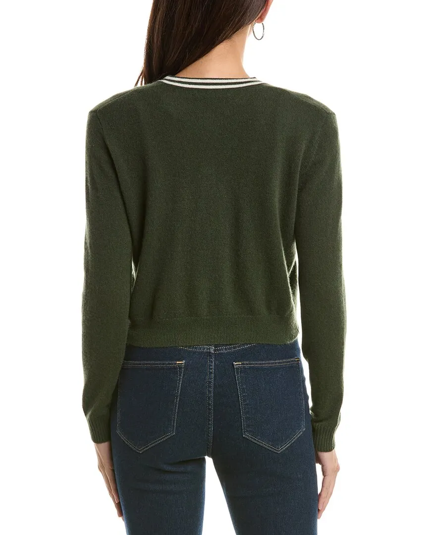 Hannah Rose Double Tipped Cropped Cashmere Cardigan