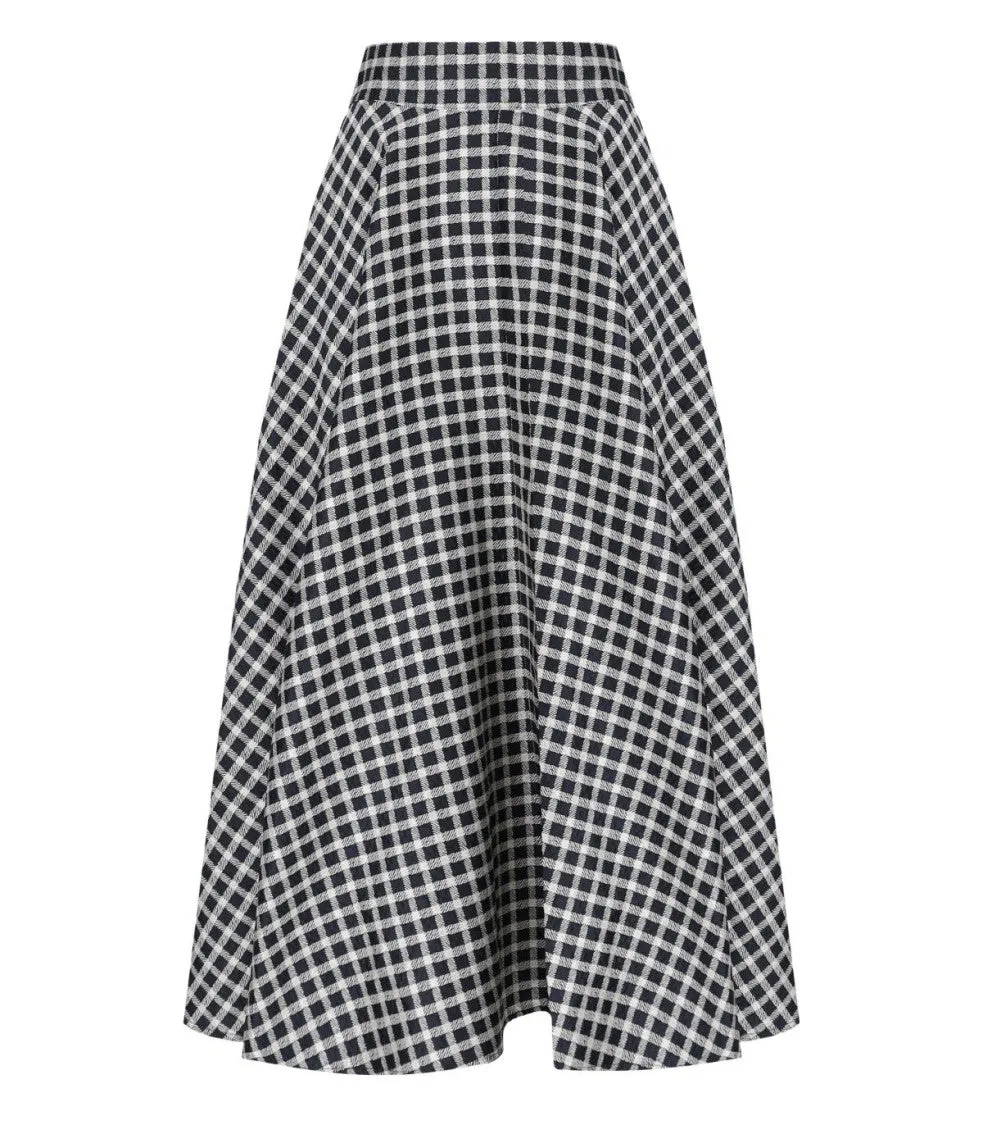 Hat Dark Blue Midi Skirt