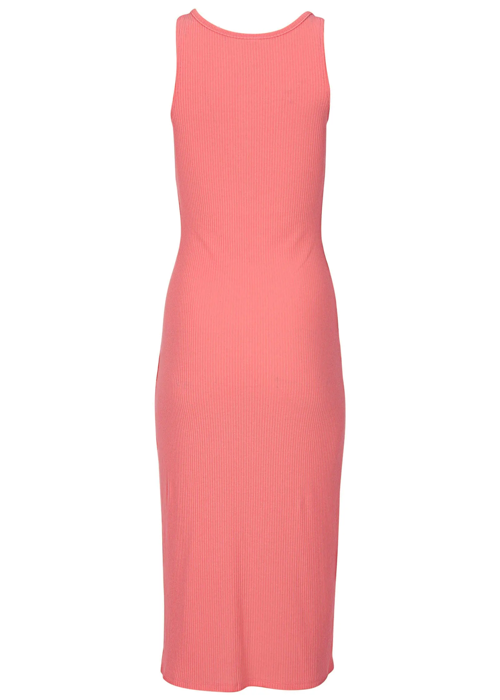 Henley Midi Dress - Coral