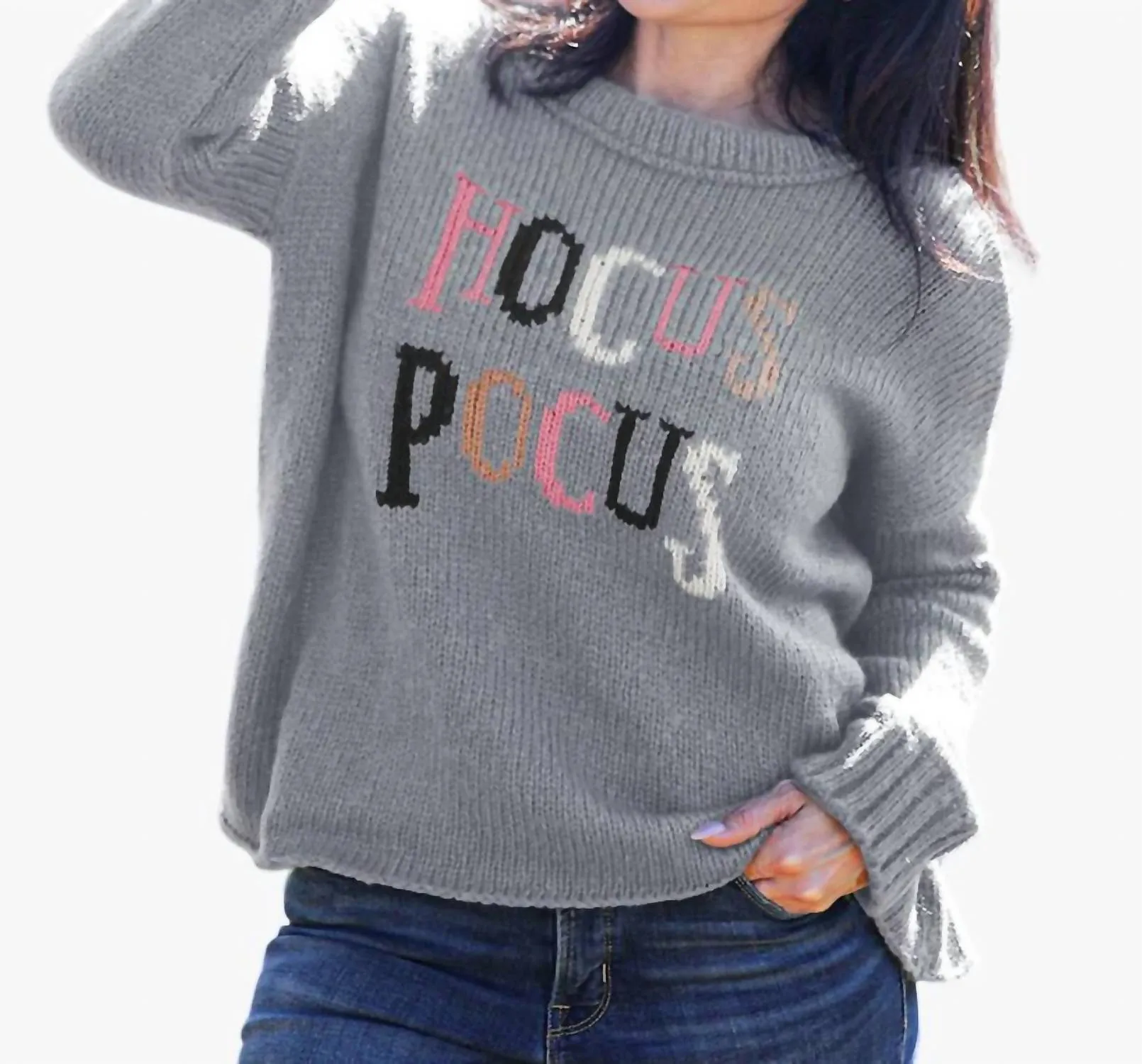Hocus Pocus Sweater In Silverstone Multi