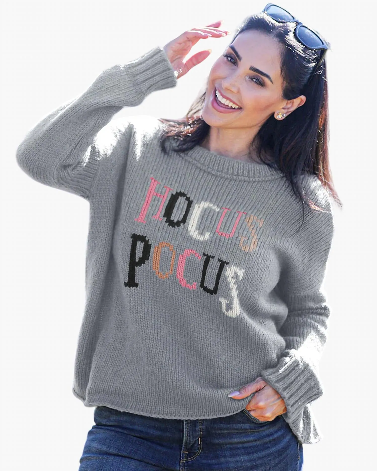 Hocus Pocus Sweater In Silverstone Multi