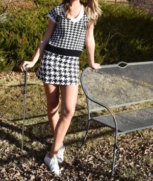Houndstooth Skirt In Golf Houndstooth