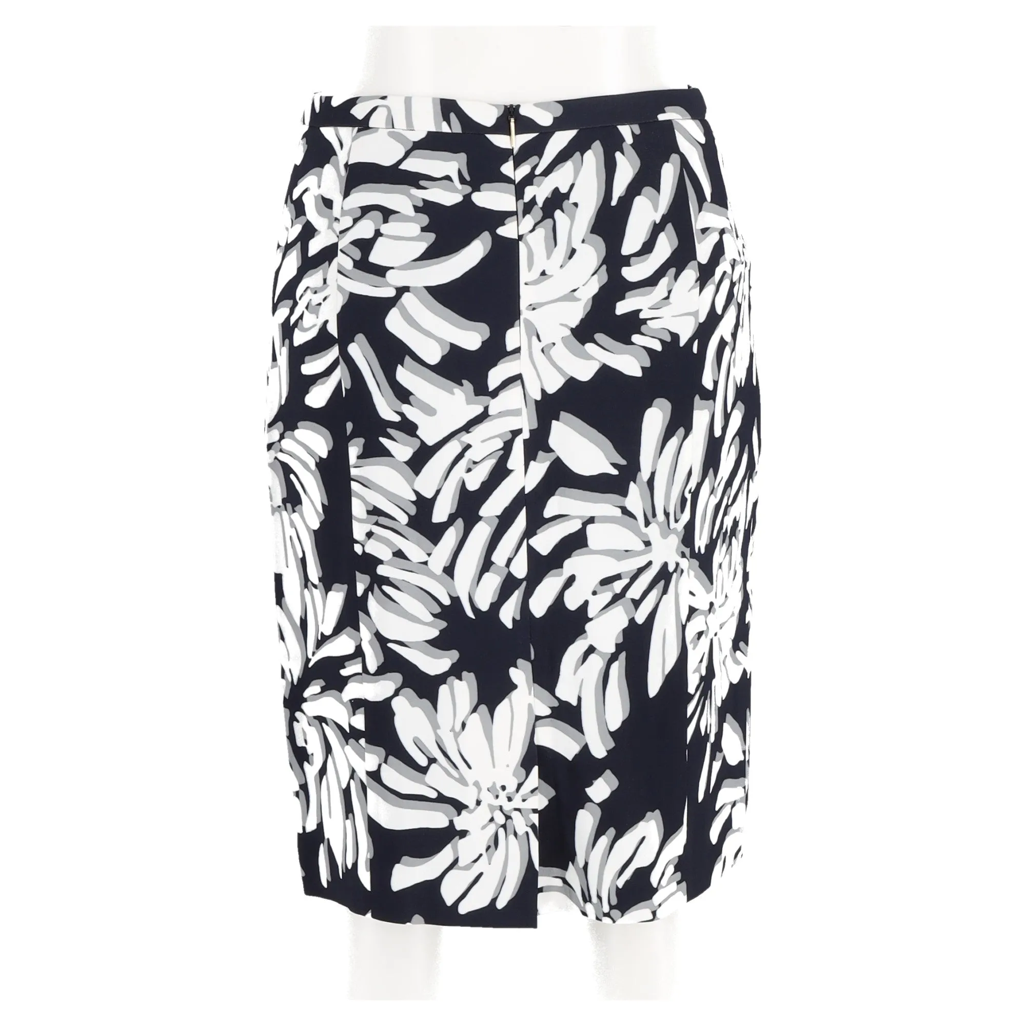 Hugo Boss Floral Pencil Skirt in Navy Viscose