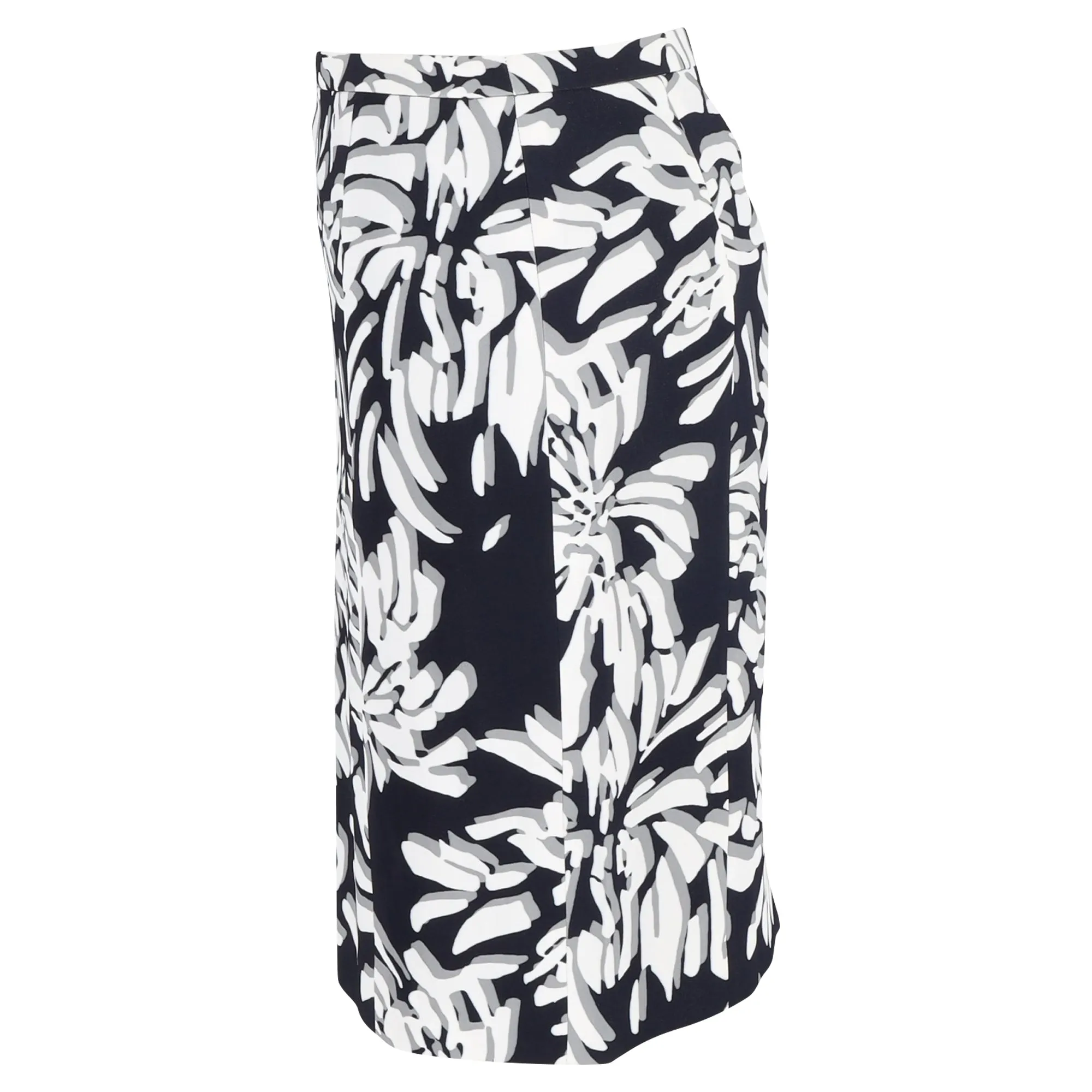 Hugo Boss Floral Pencil Skirt in Navy Viscose