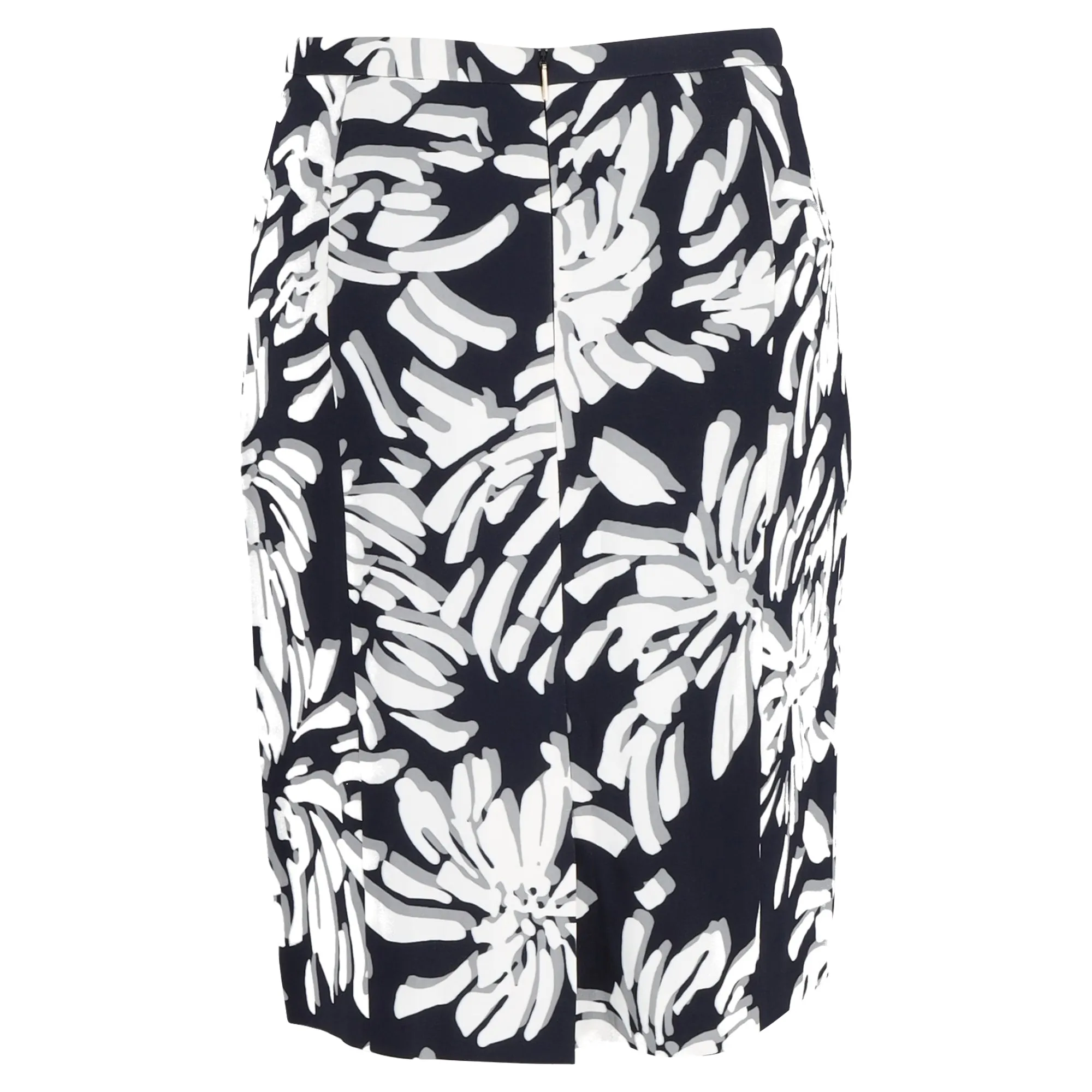 Hugo Boss Floral Pencil Skirt in Navy Viscose