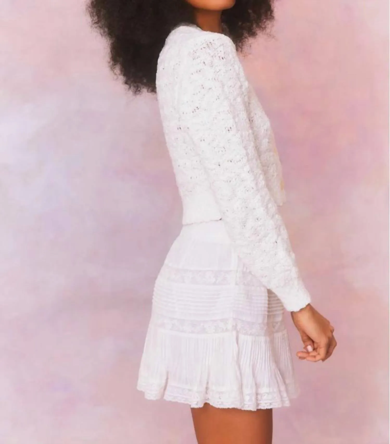 Hyacinth Cardigan In White