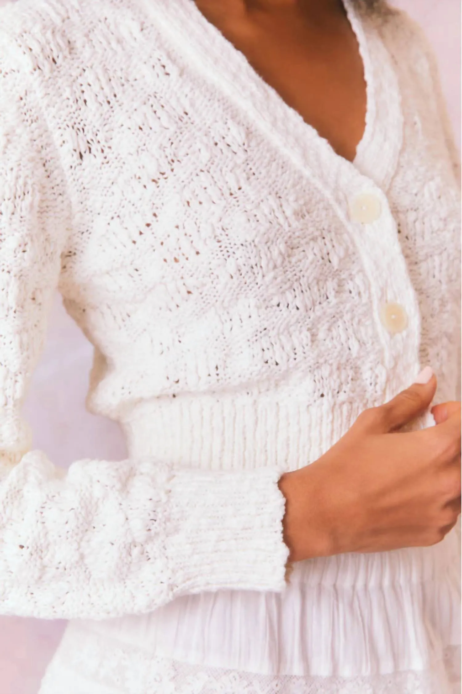 Hyacinth Cardigan In White