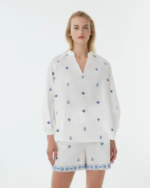 Ilizia Shirt with Astragal Embroidery