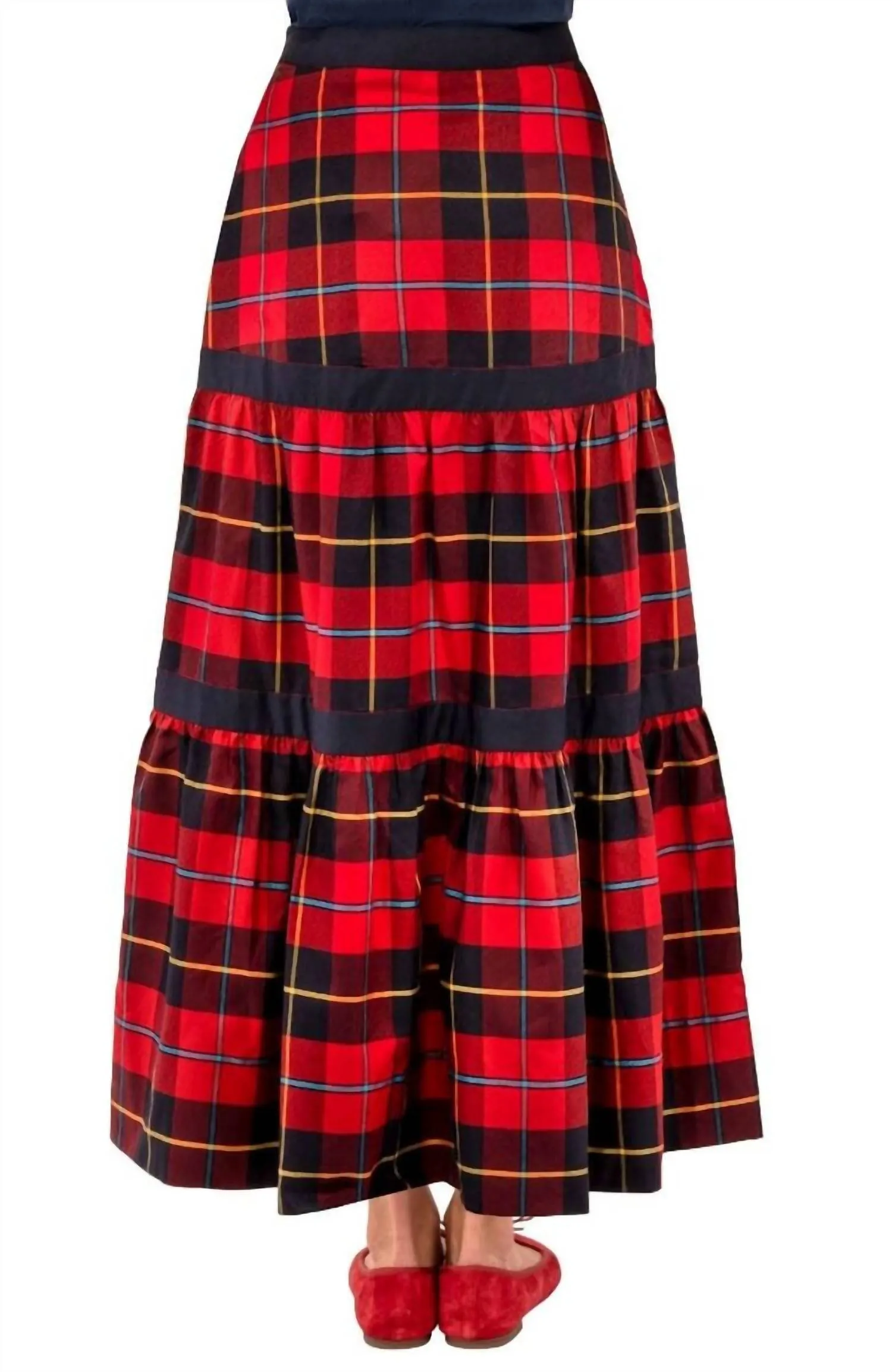 Ipanema Skirt - Plaidly Cooper In Red Multi/ Plaid