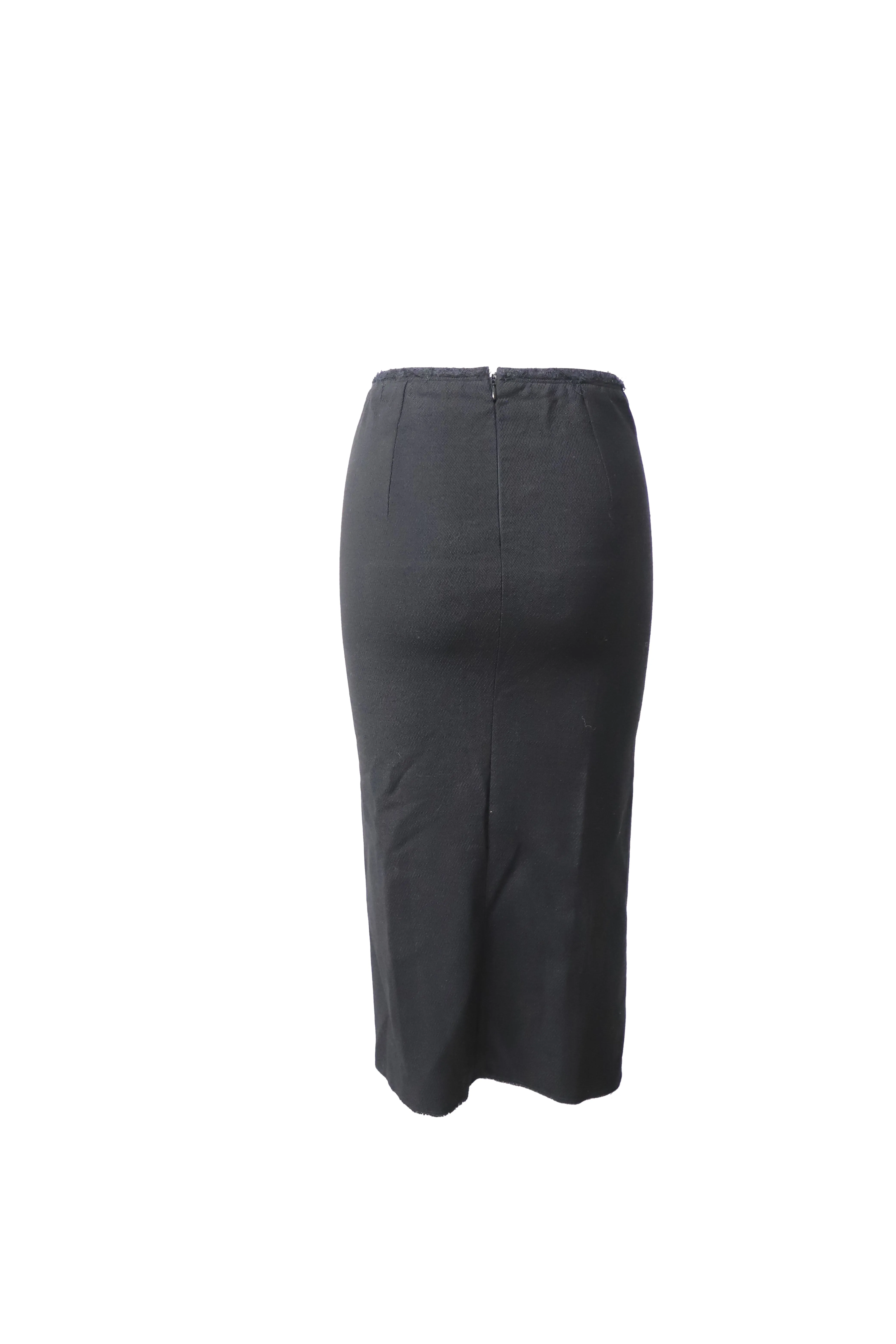 Isabel Marant Pencil Skirt in Black Lana Virgin Wool