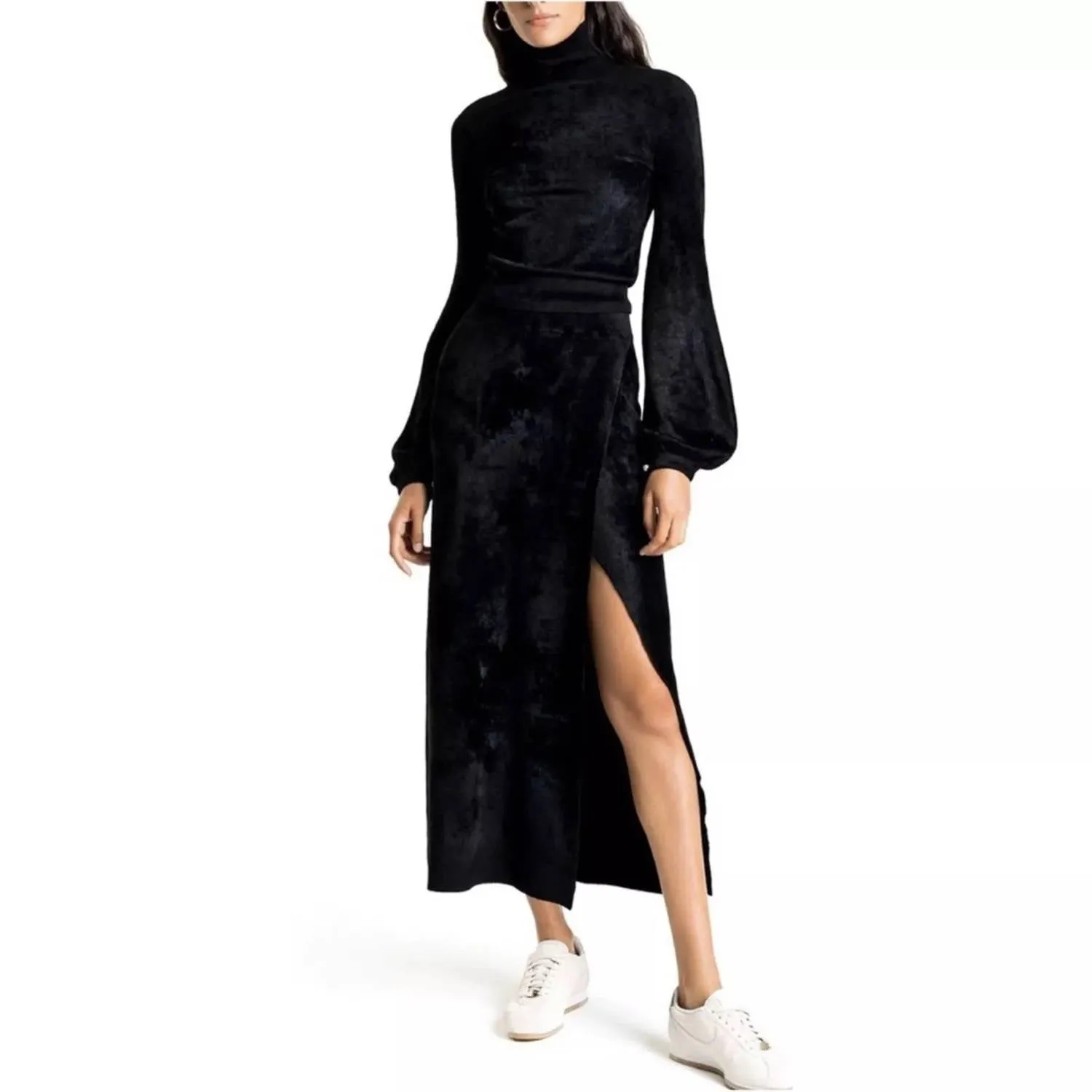 Italian Wool Skirt In Black