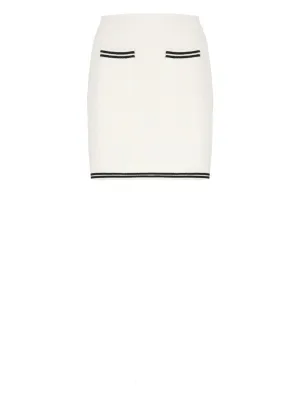 Ivory Cotton Mini Skirt