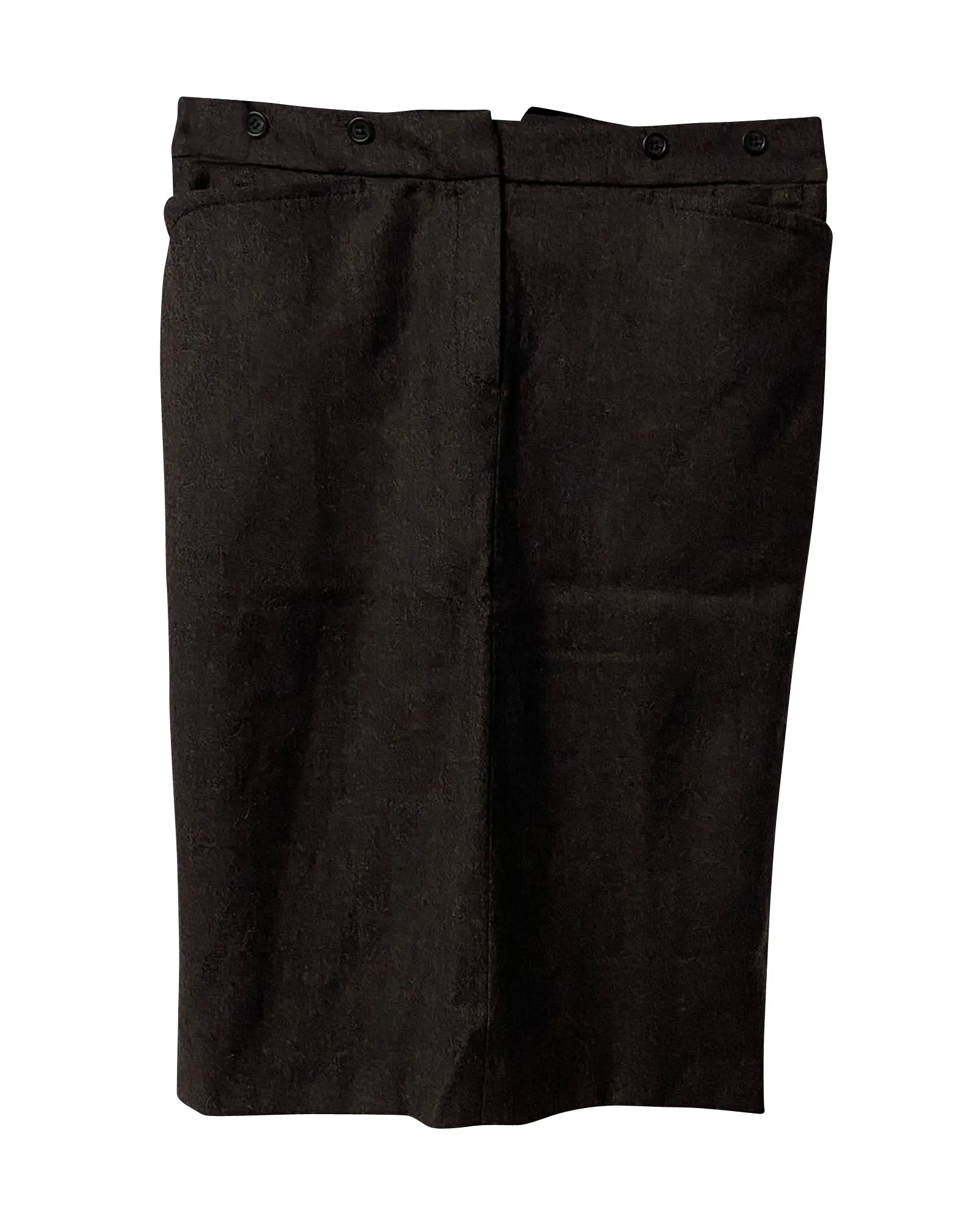 Joseph Pencil Skirt in Brown Wool