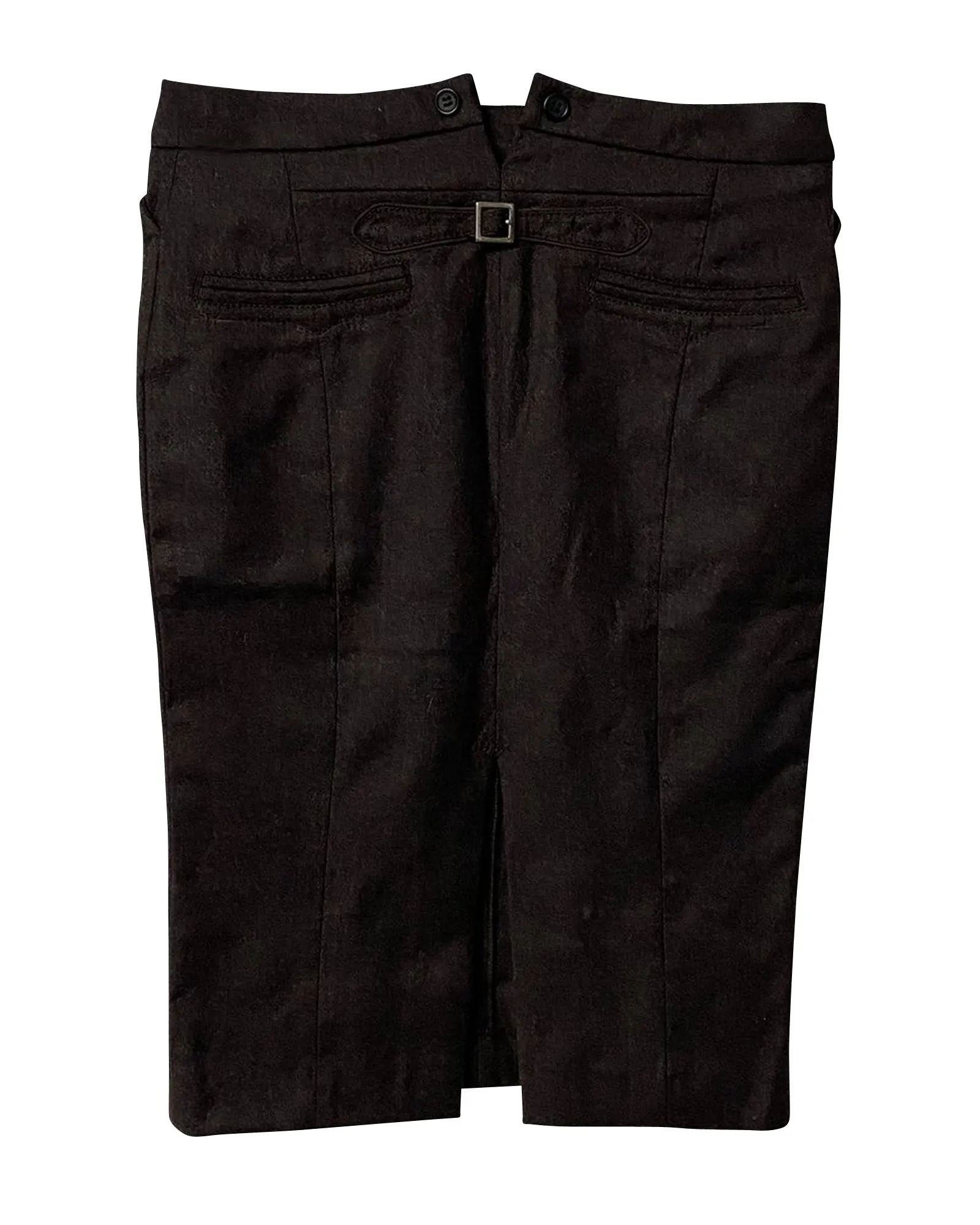Joseph Pencil Skirt in Brown Wool