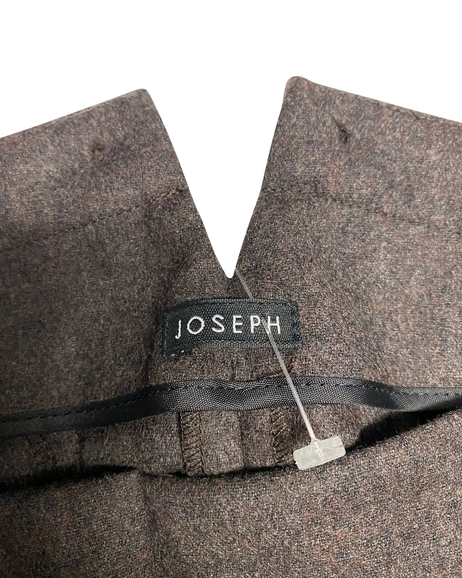 Joseph Pencil Skirt in Brown Wool