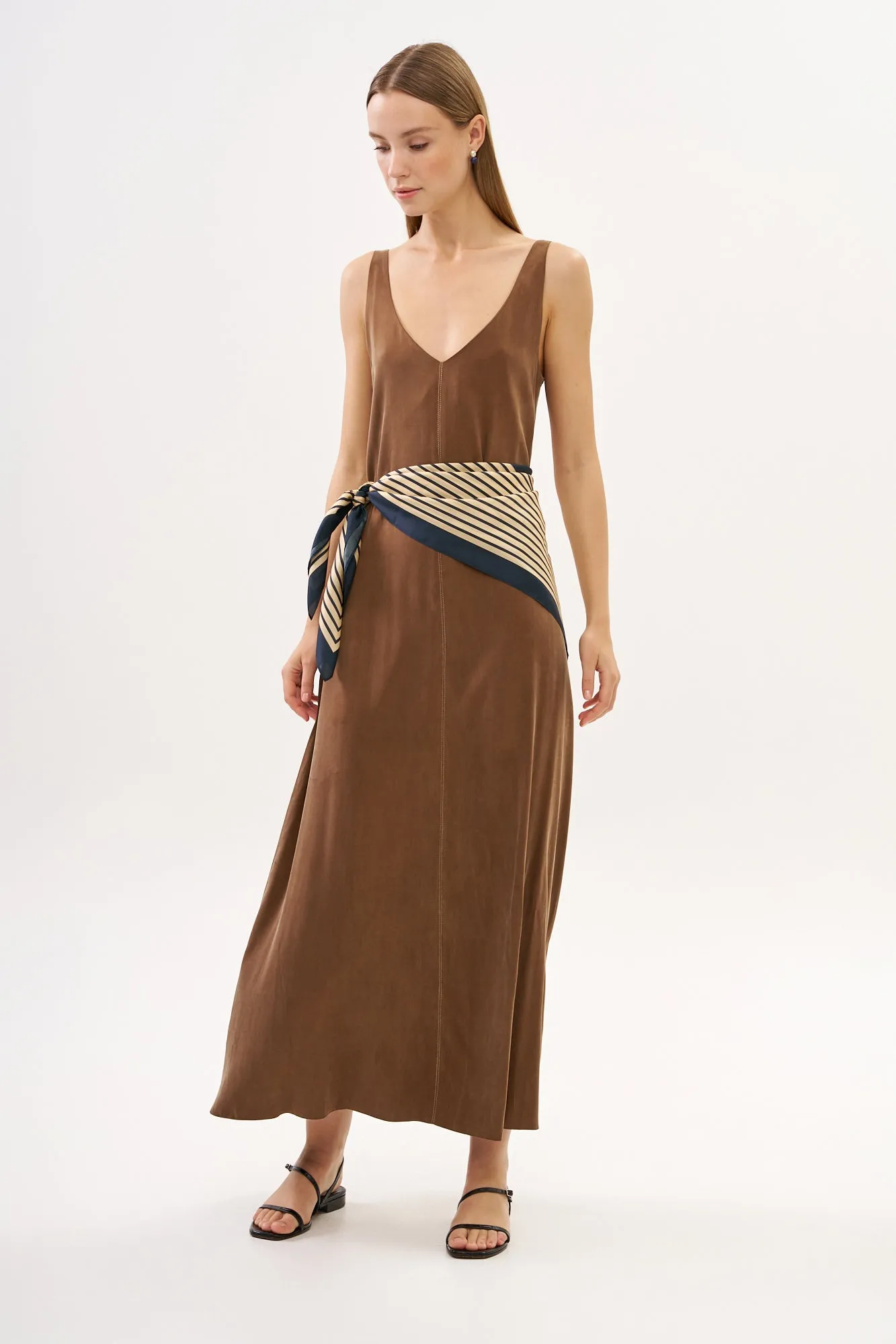 Kate Cupro Dress Brown