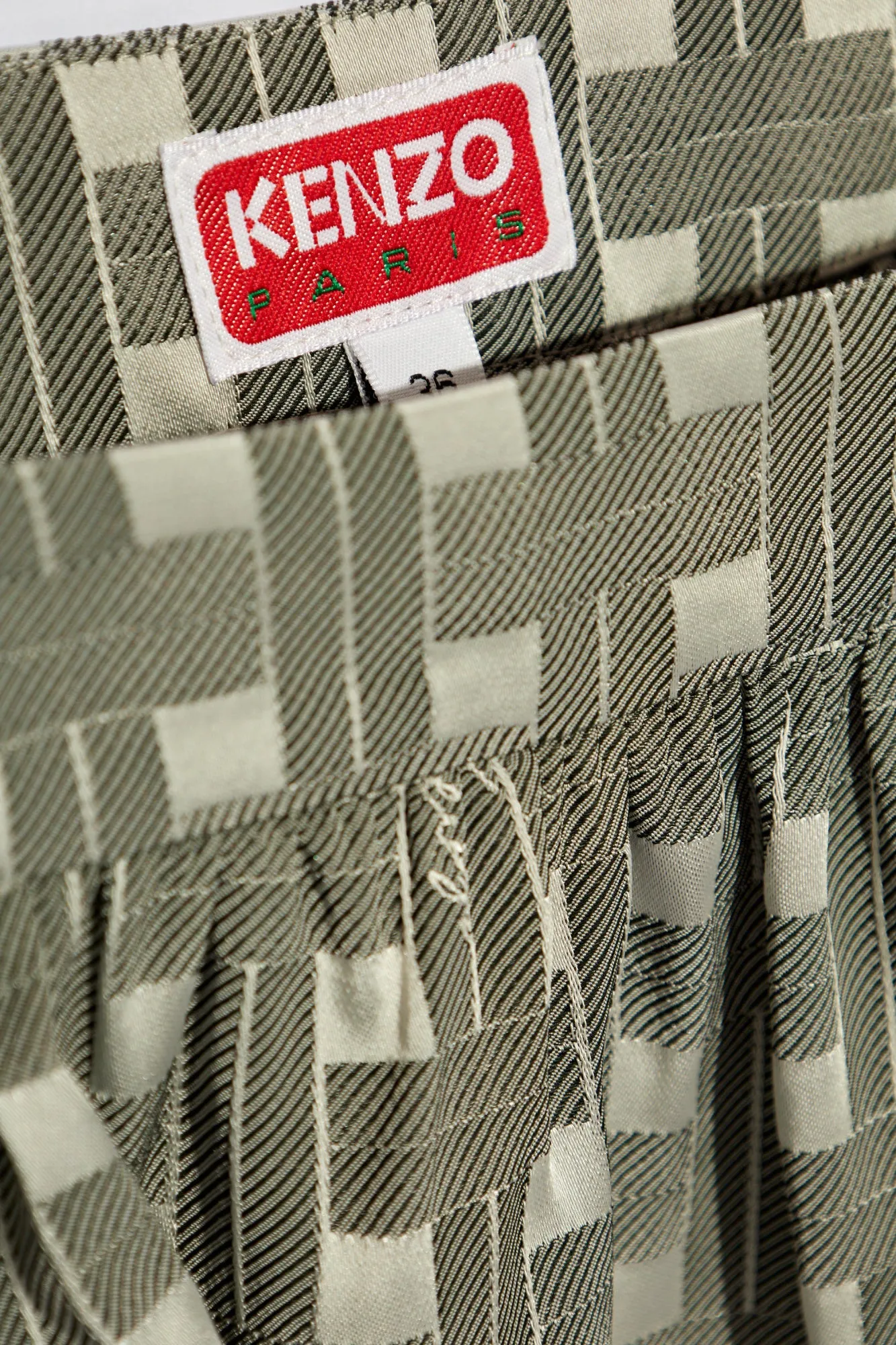 Kenzo Plaid Pattern Skirt
