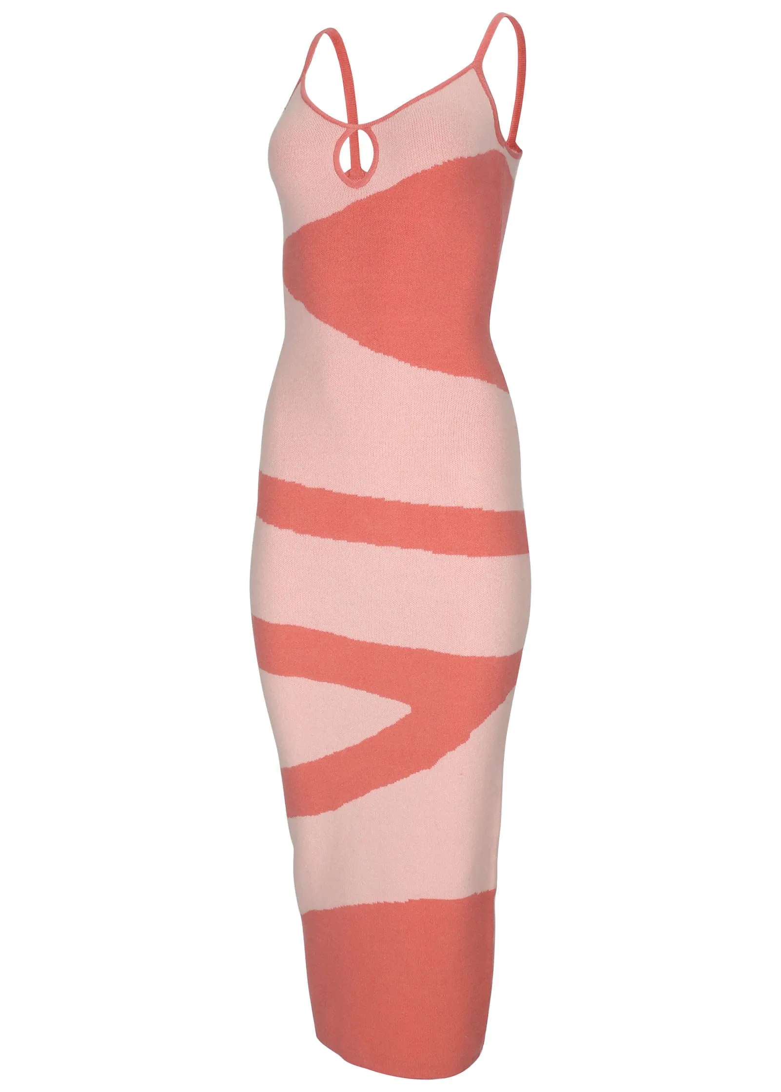 Keyhole Sweater Maxi - Pink Multi