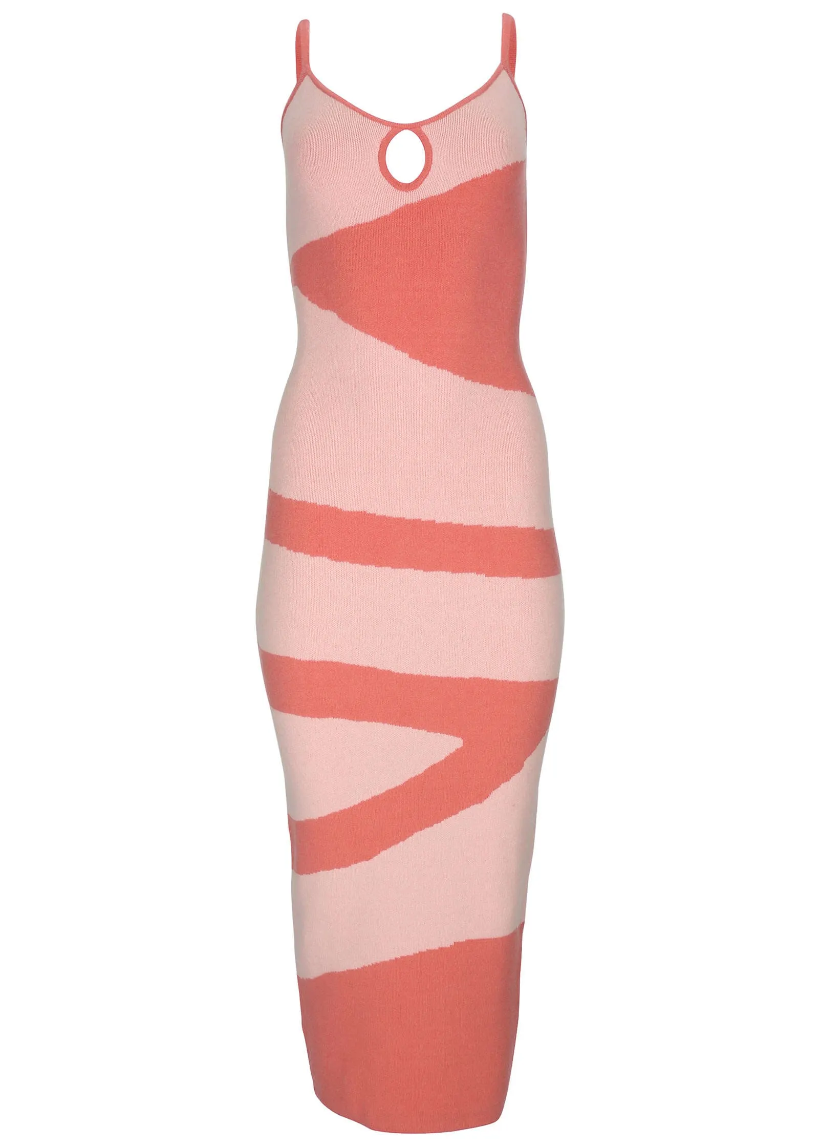 Keyhole Sweater Maxi - Pink Multi