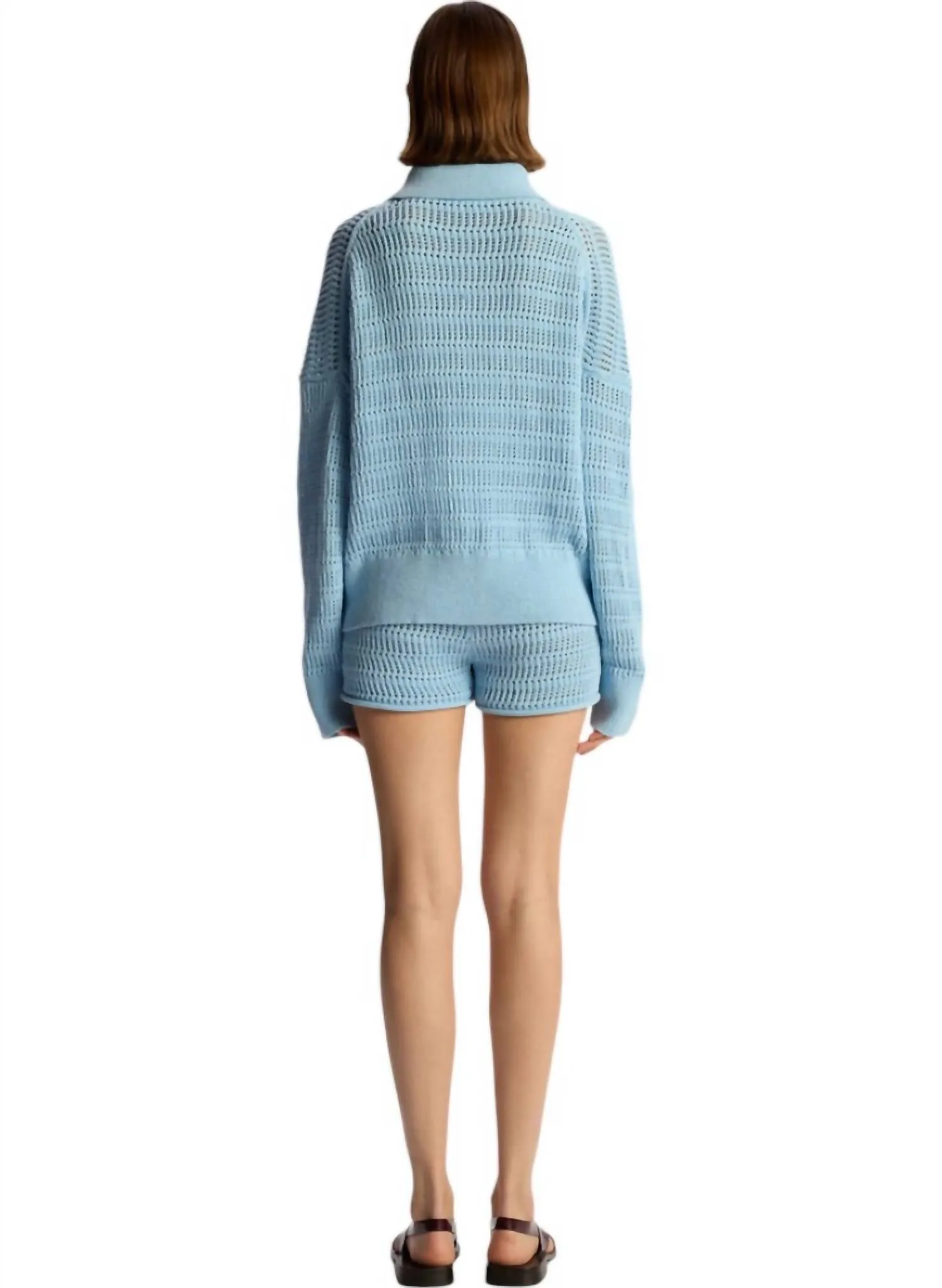 Kingsley Crochet Knit Cardigan In Rio