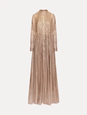 Lam Mousseline Pleated Caftan
