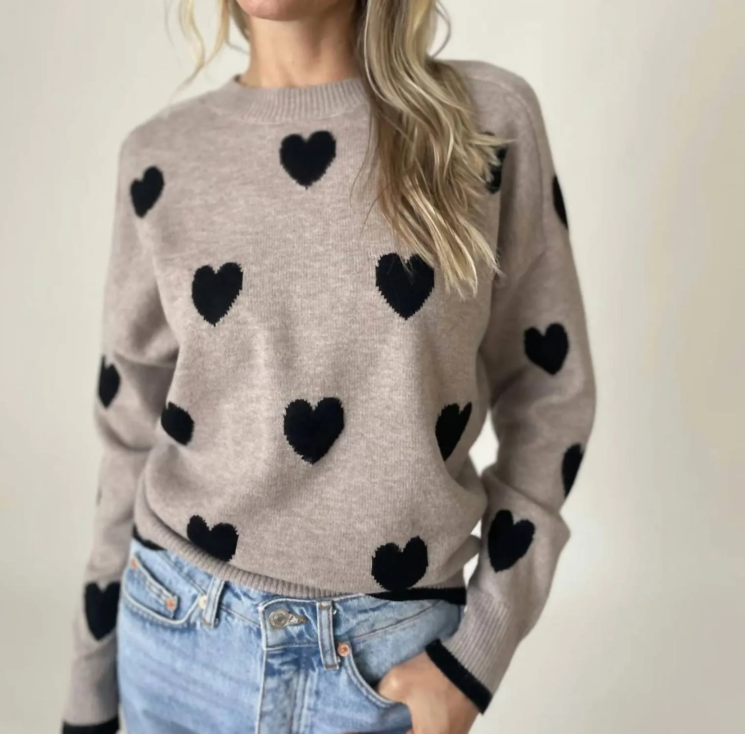 Latte Love Sweater In Latte/black