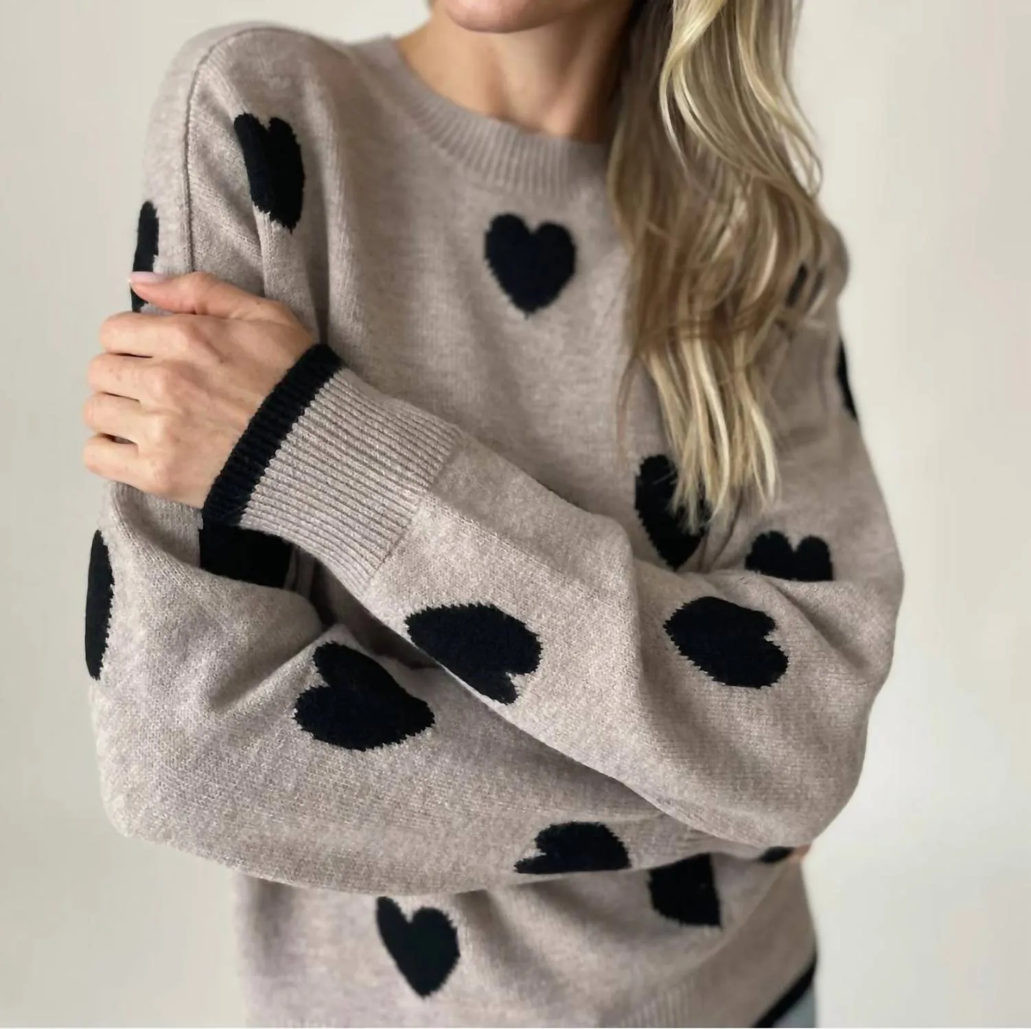 Latte Love Sweater In Latte/black