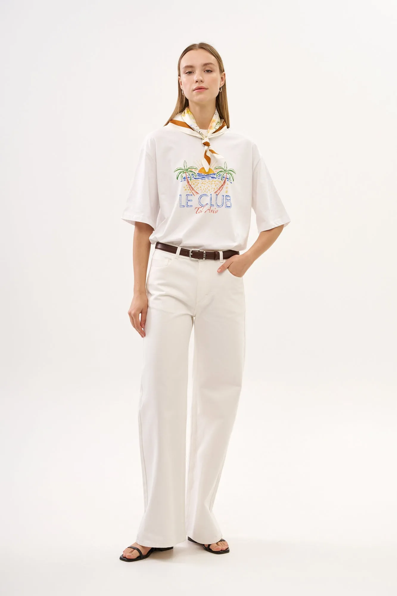 Le Club Sketch Oversized T White