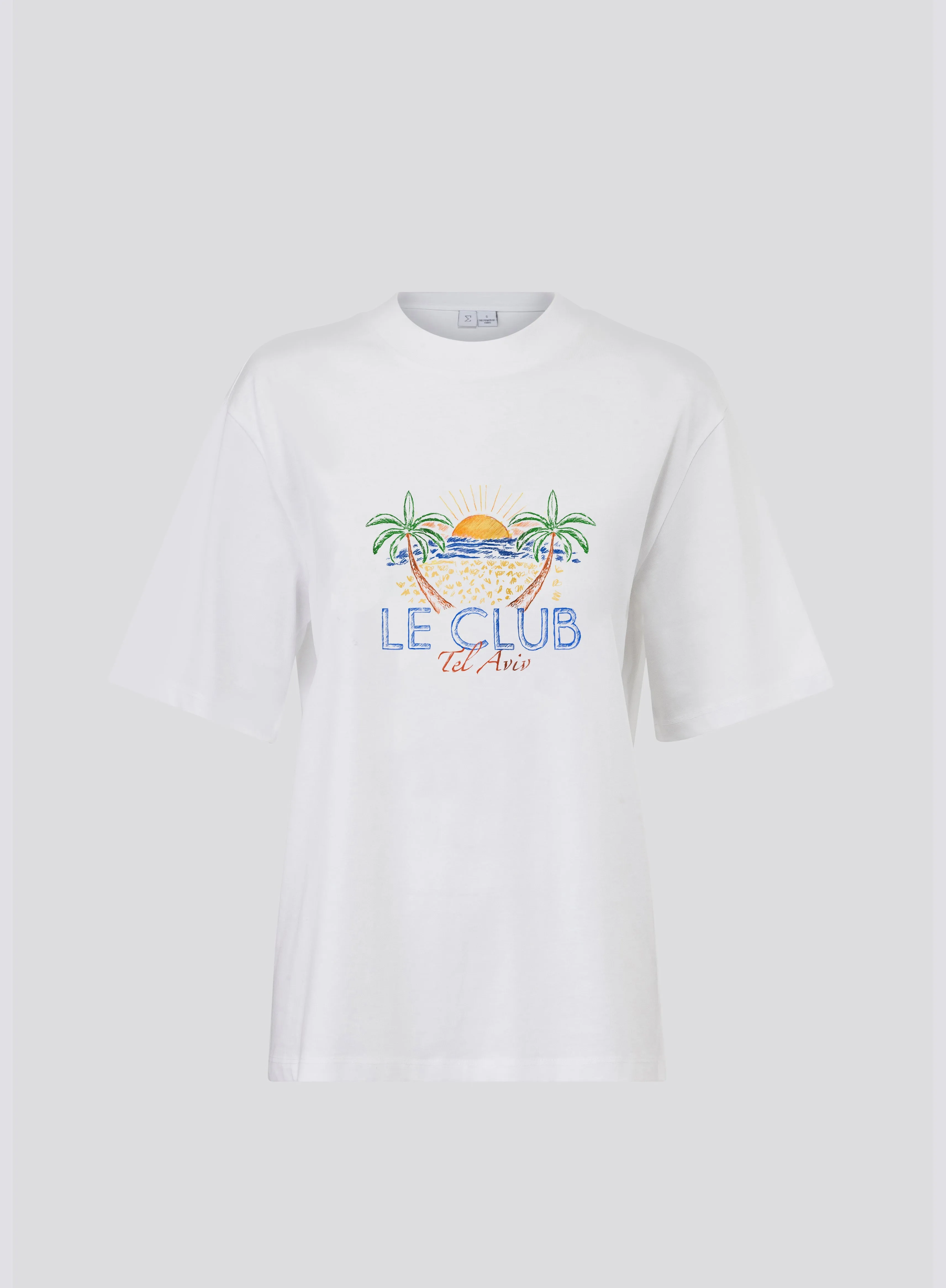 Le Club Sketch Oversized T White