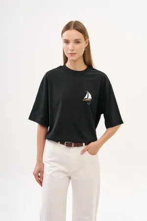 Le Femmes Oversized T Black