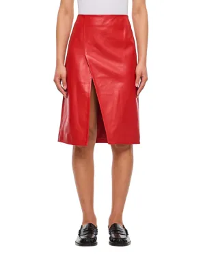Leather Slit Skirt