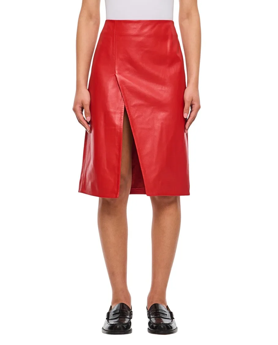 Leather Slit Skirt