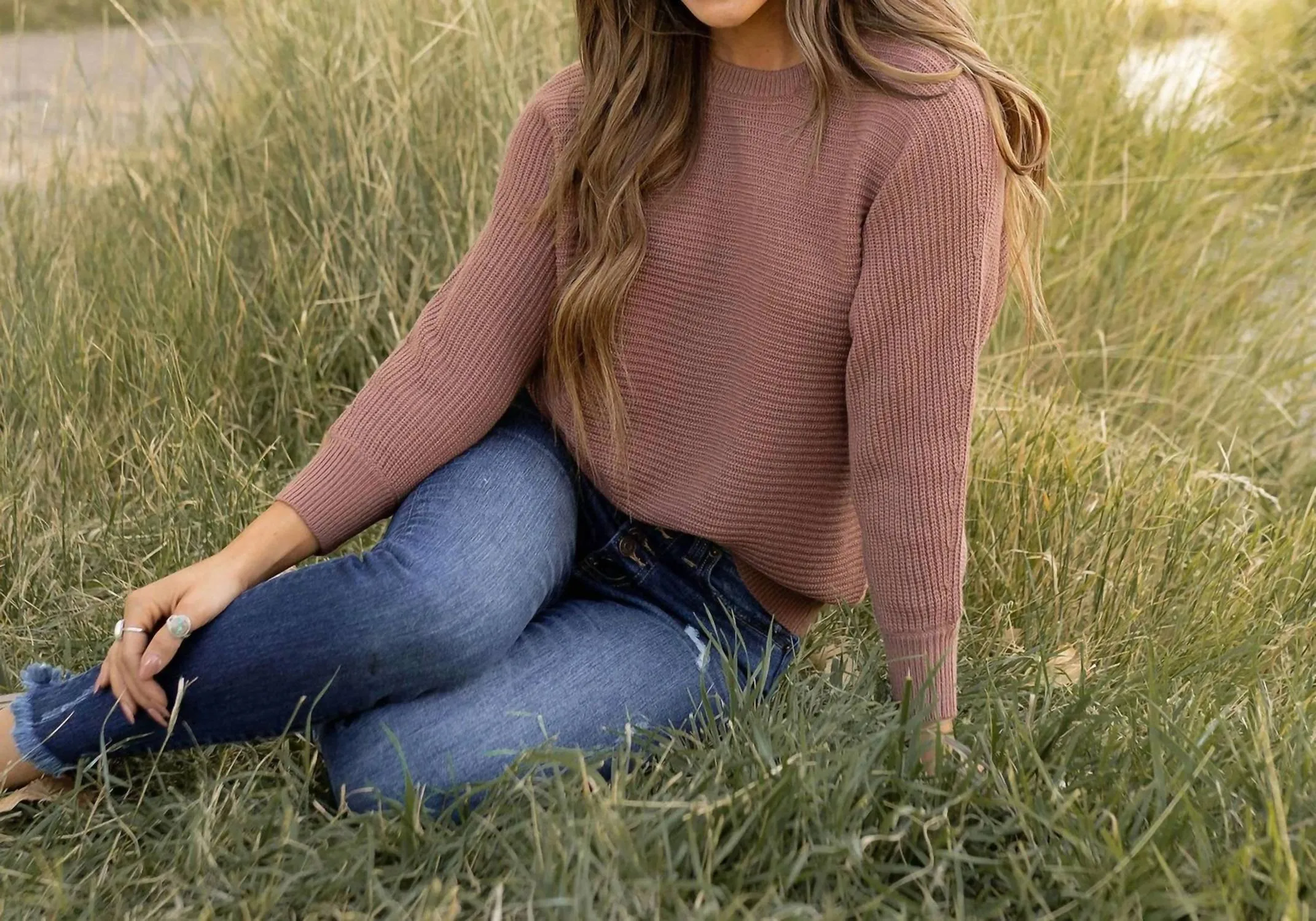 Let Us Be Button Back Sweater In Rosewood