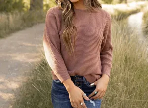 Let Us Be Button Back Sweater In Rosewood