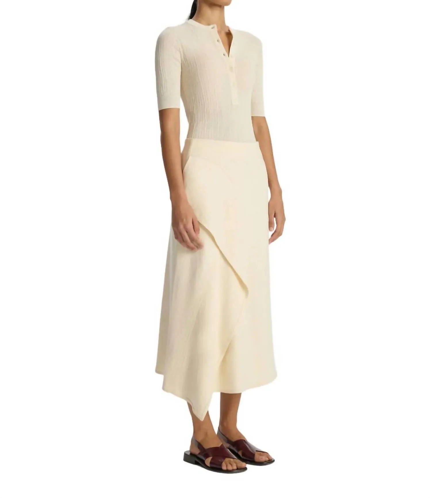 Lia Midi Skirt In Apri