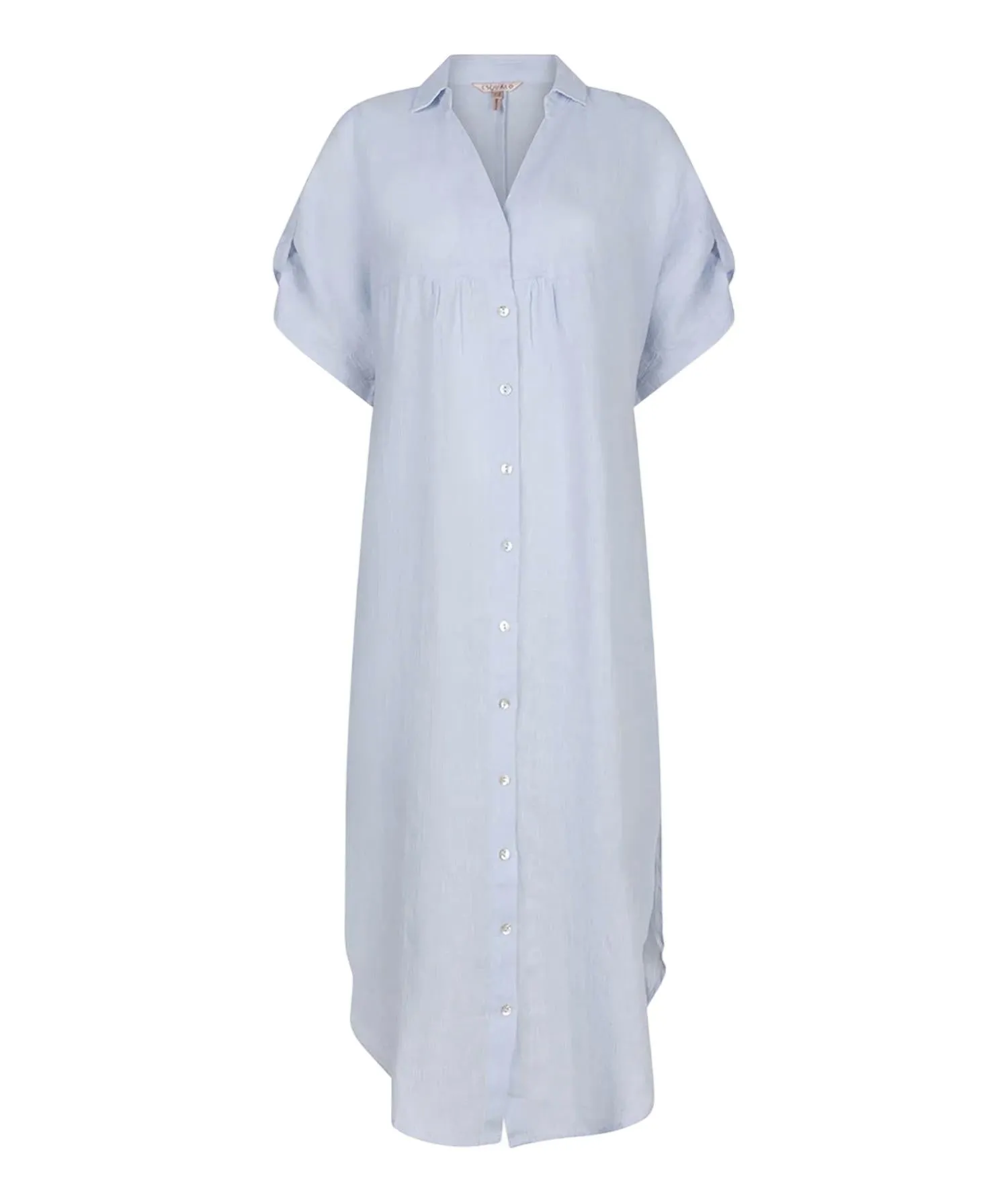 Linen Dress In Blue