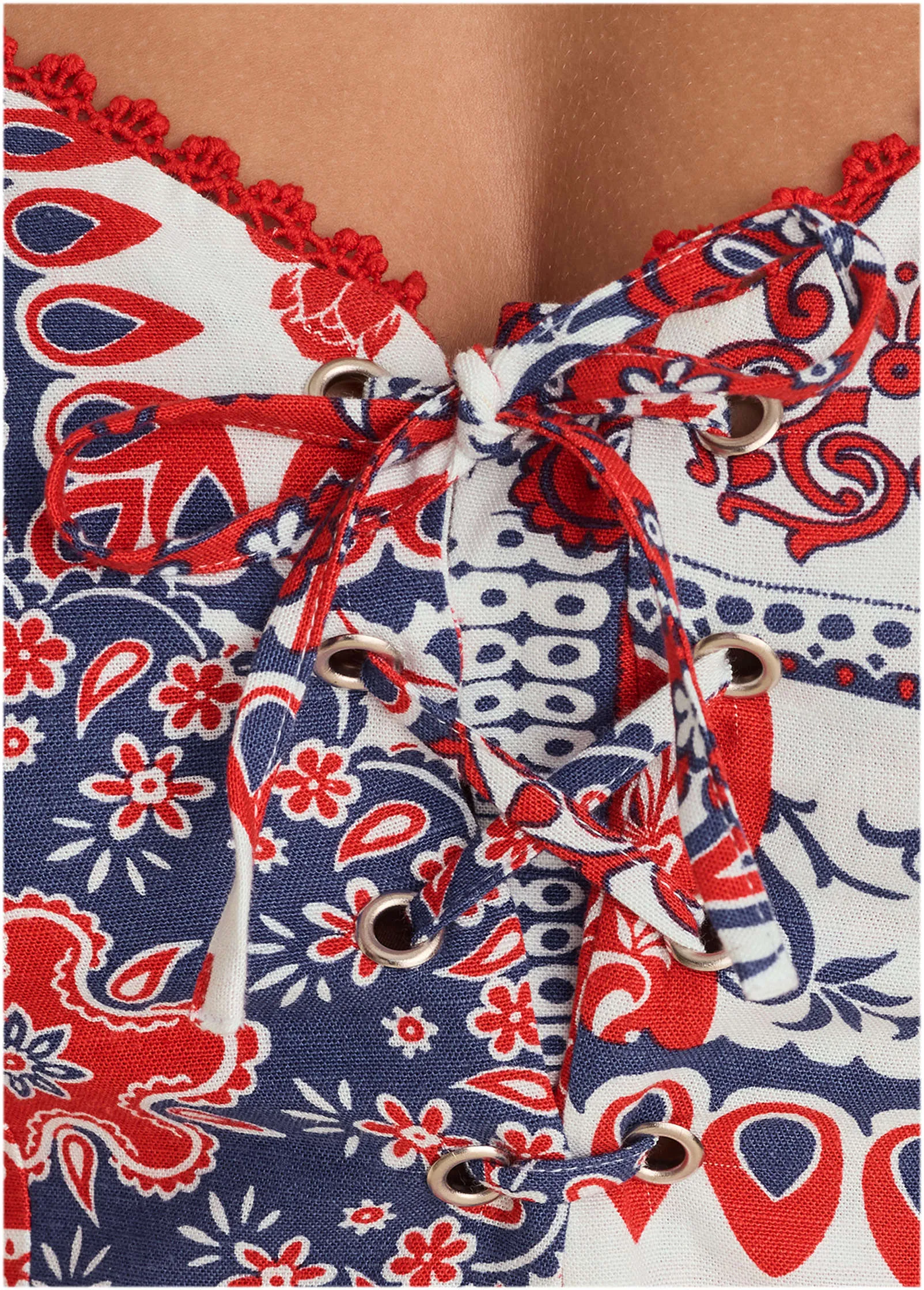 Linen Halter Dress - Heritage Bandana Medley