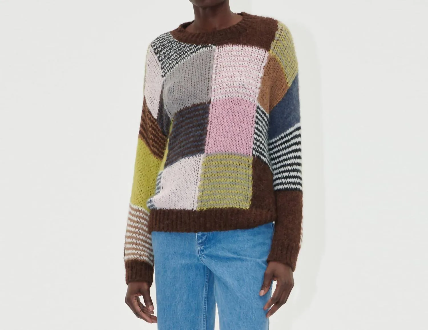 Long Sleeve Jumper In Multi Check