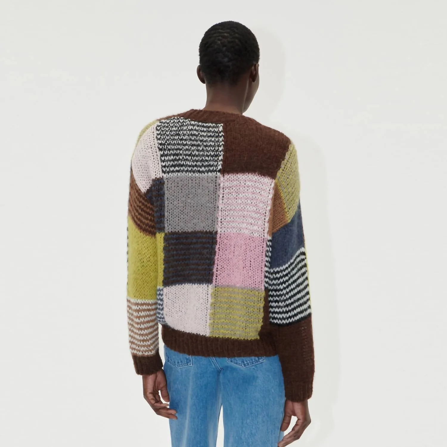 Long Sleeve Jumper In Multi Check