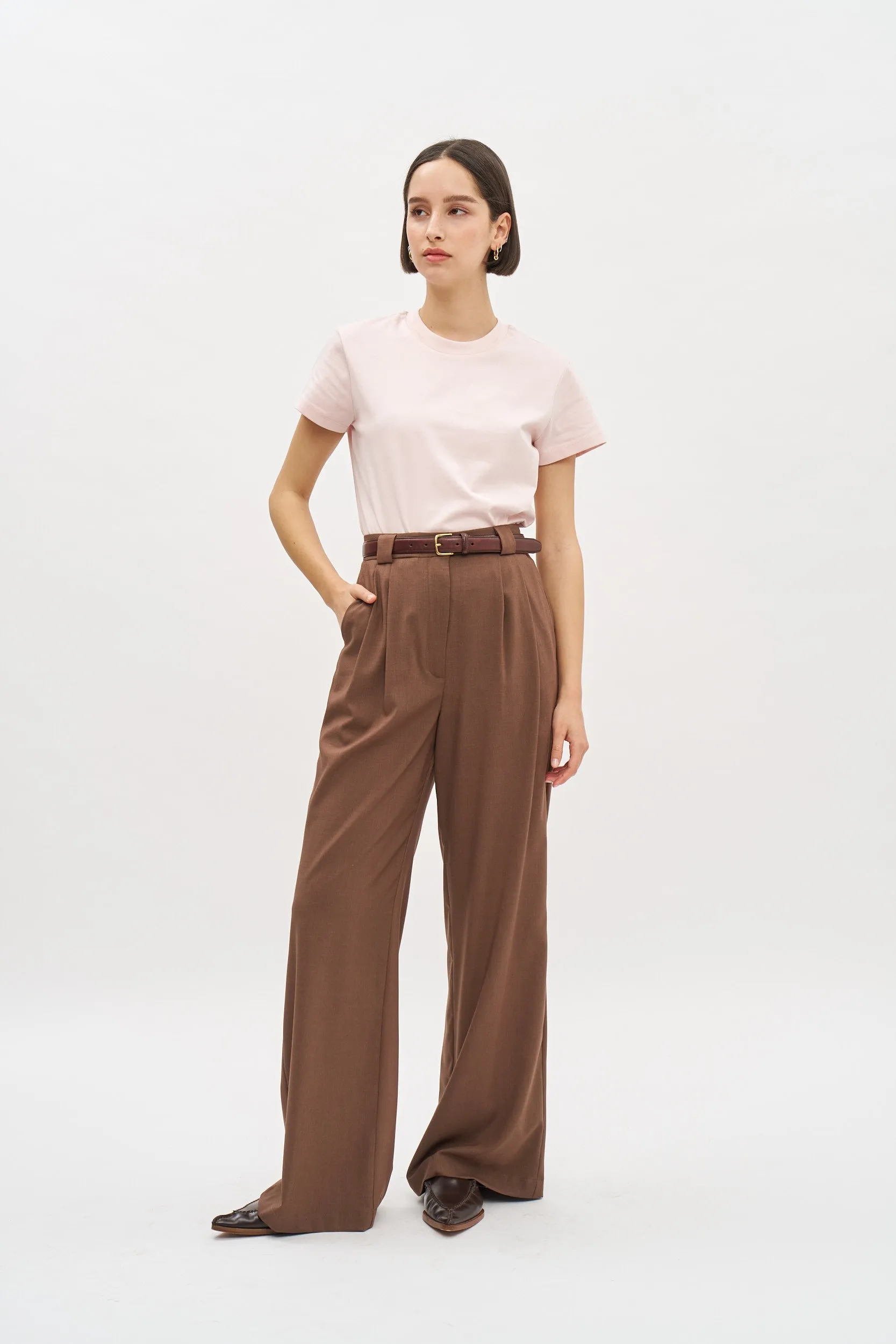 Luca Tailored Pants Light Brown
