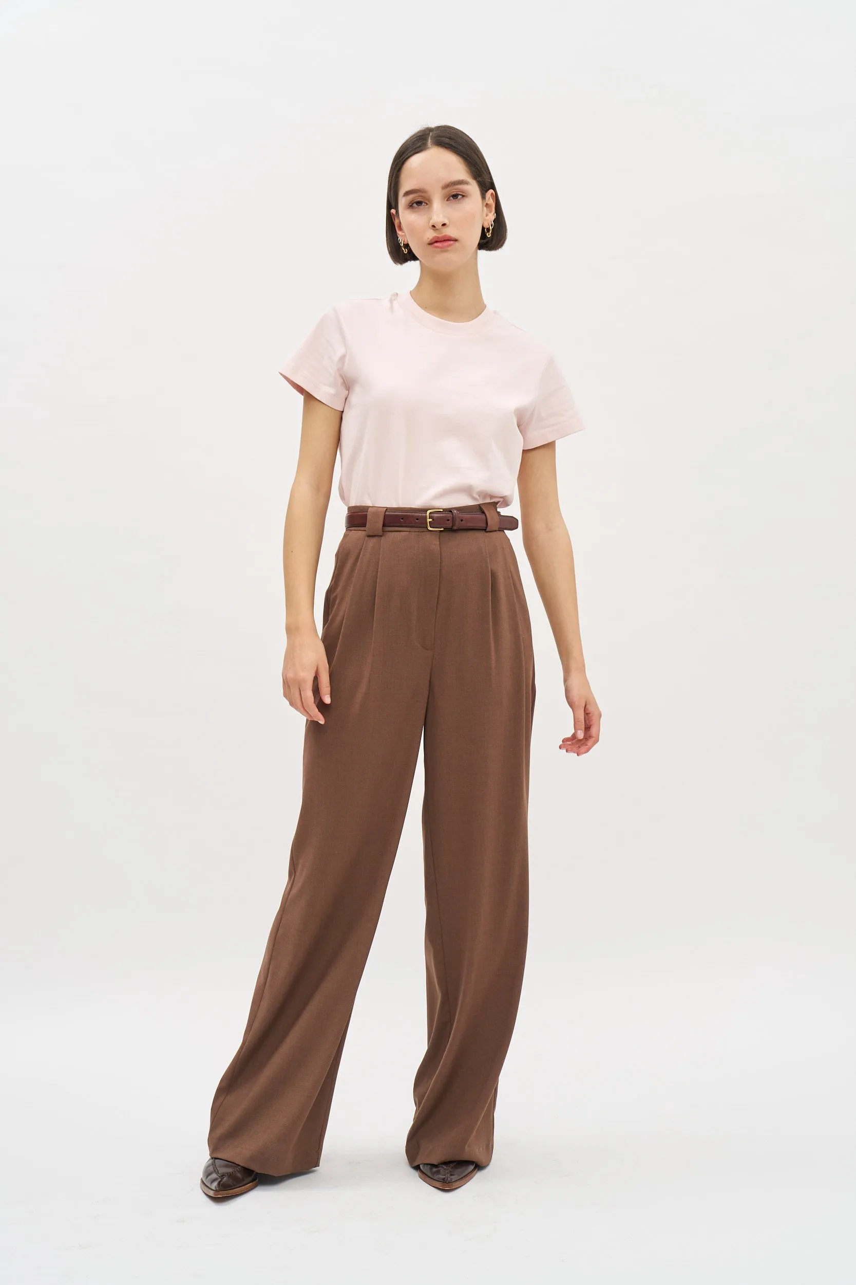 Luca Tailored Pants Light Brown