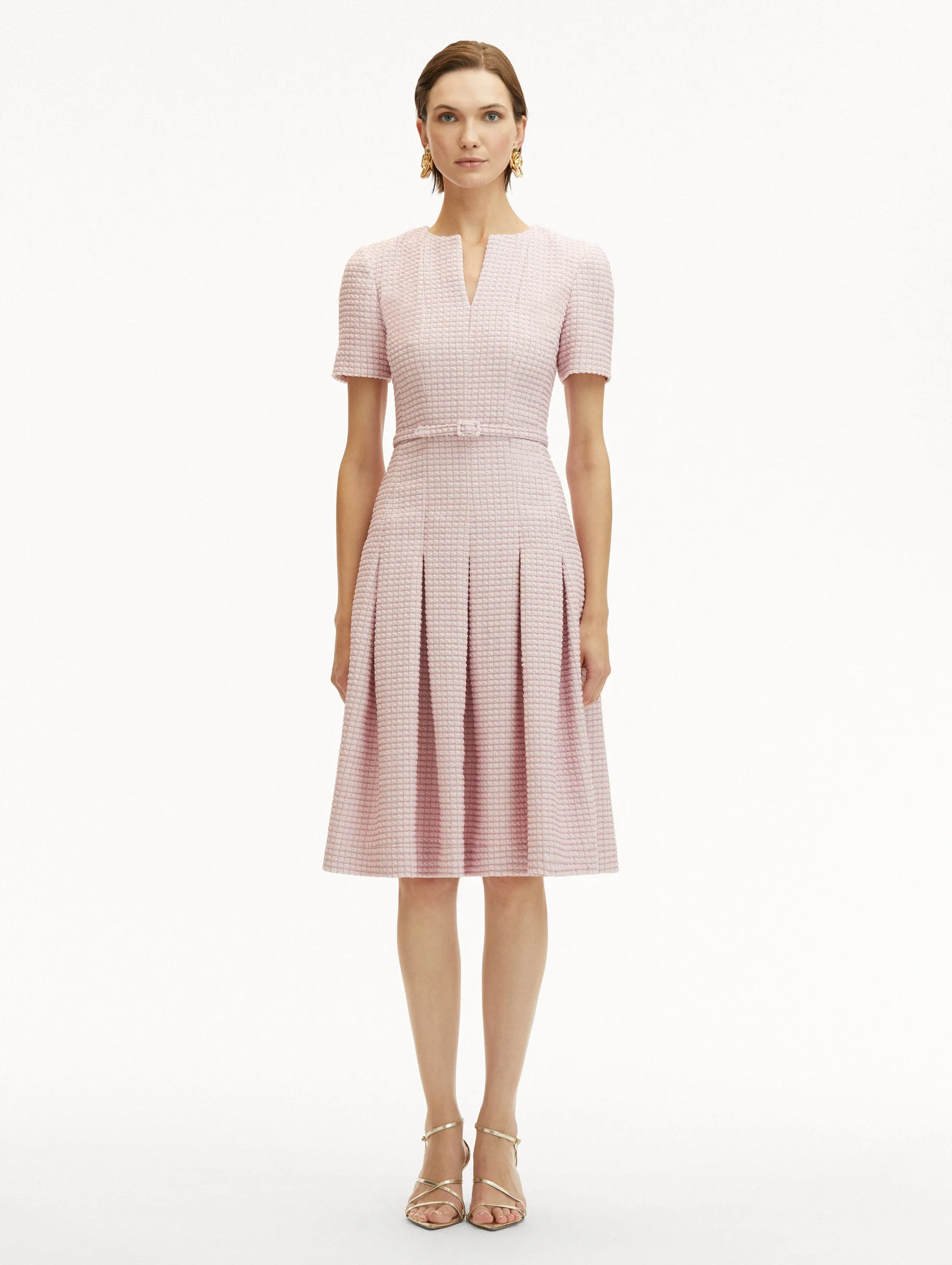 Lurex Check Tweed Dress