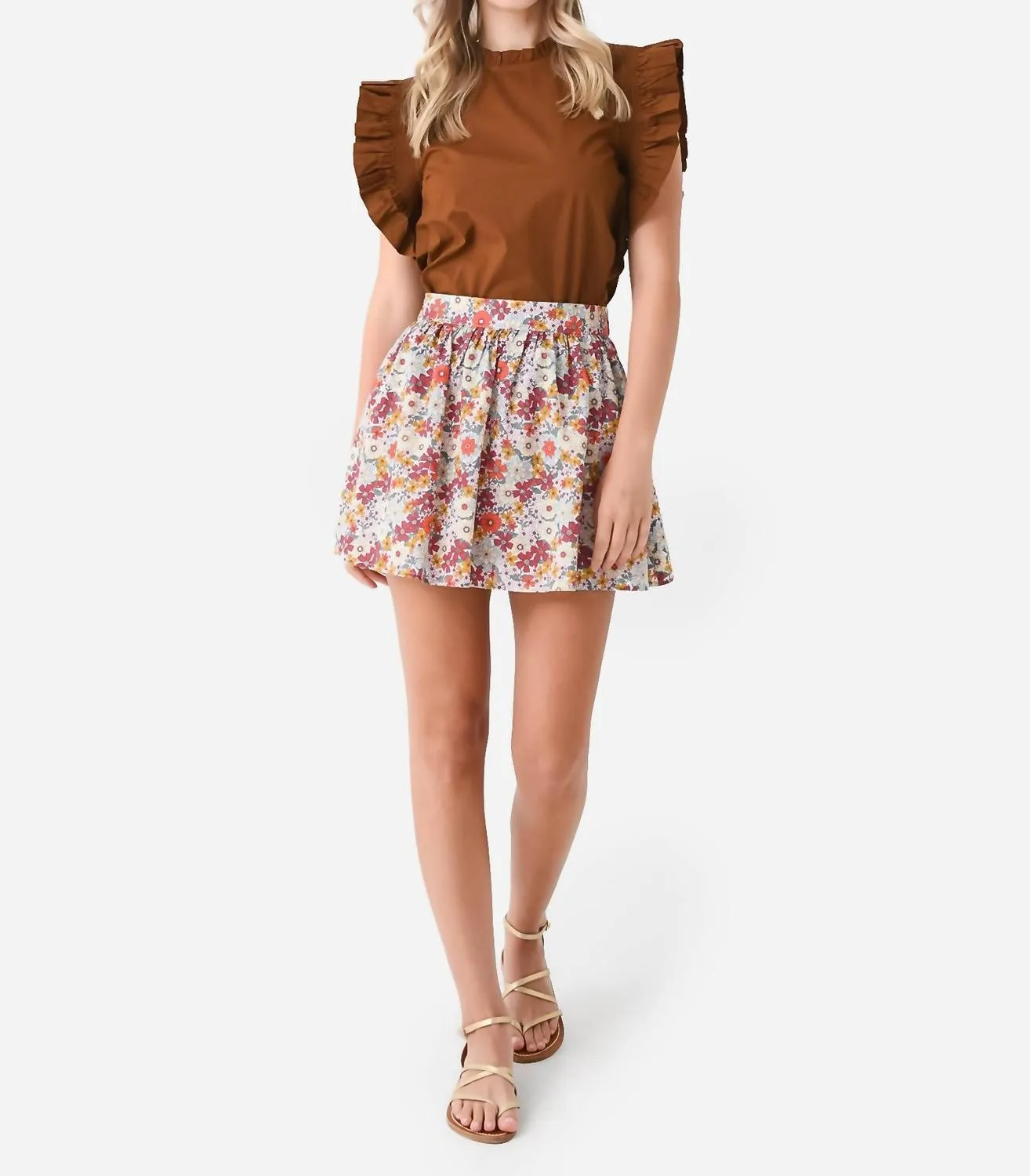 Lyric Mini Skirt In Floral