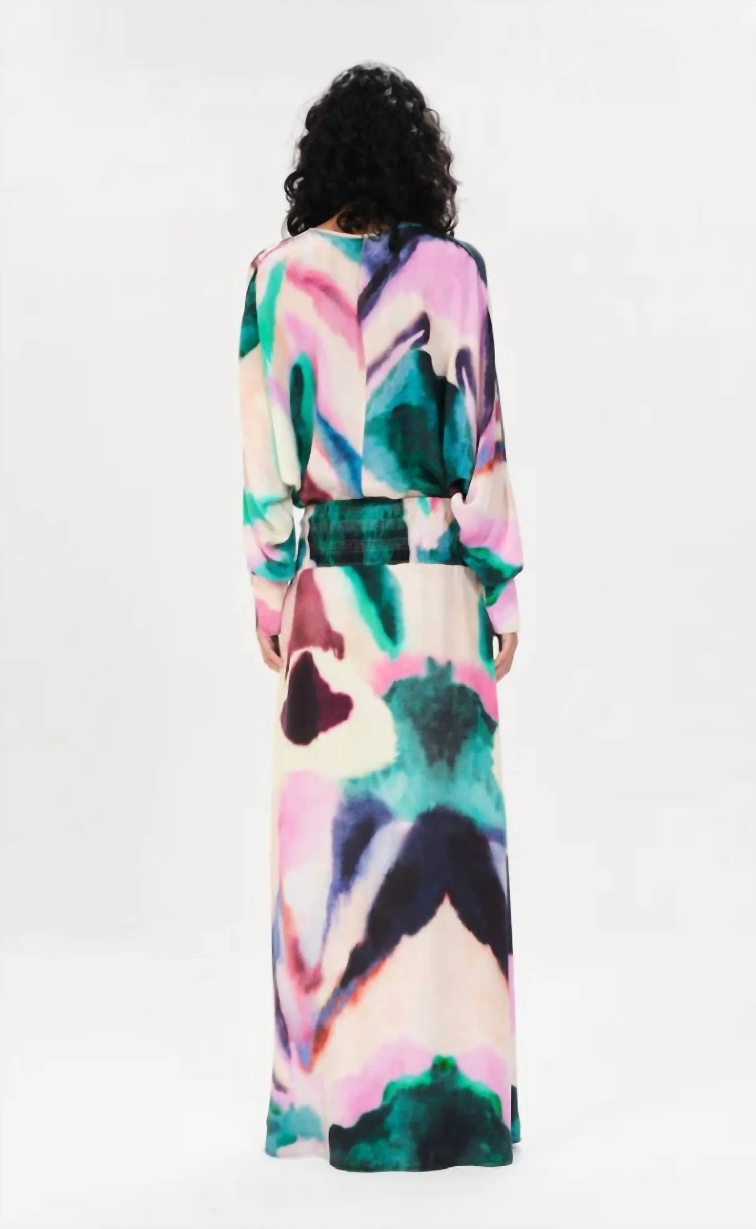 Madero Cristal Long Skirt In Violet Green