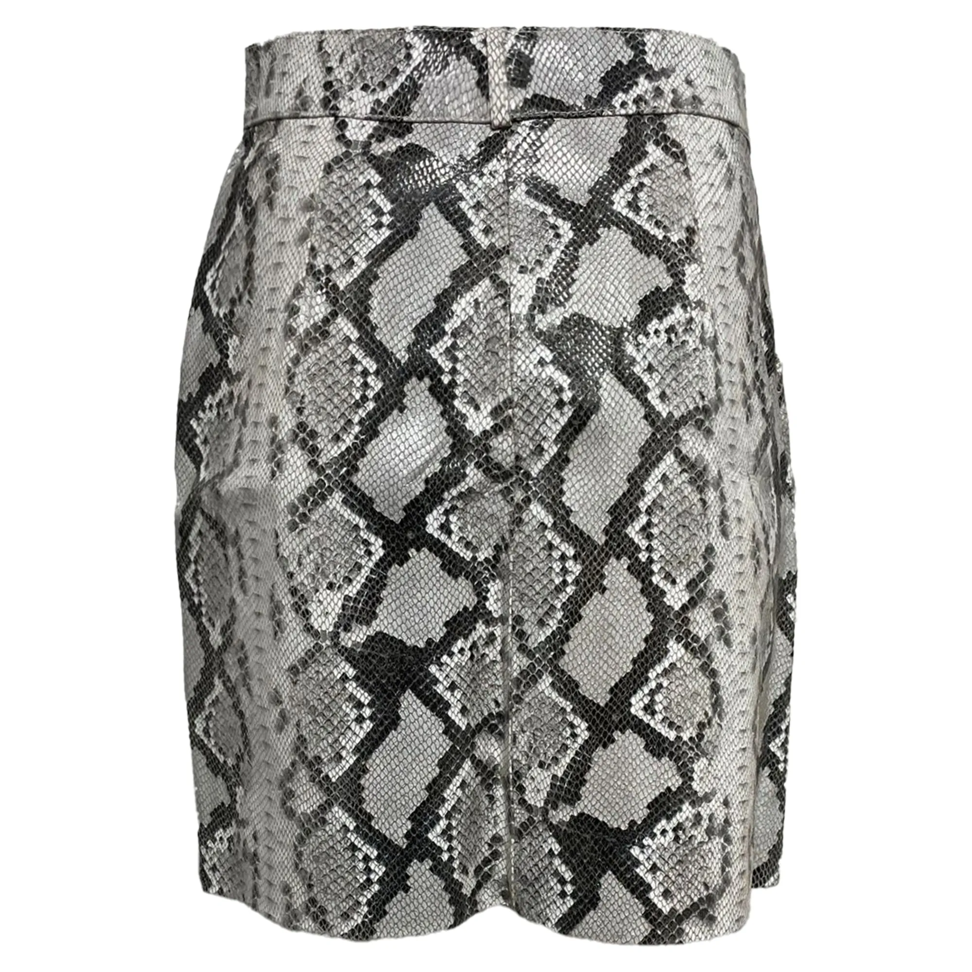 Maje Jupita Embossed Mini Skirt in Animal Print Goat Leather