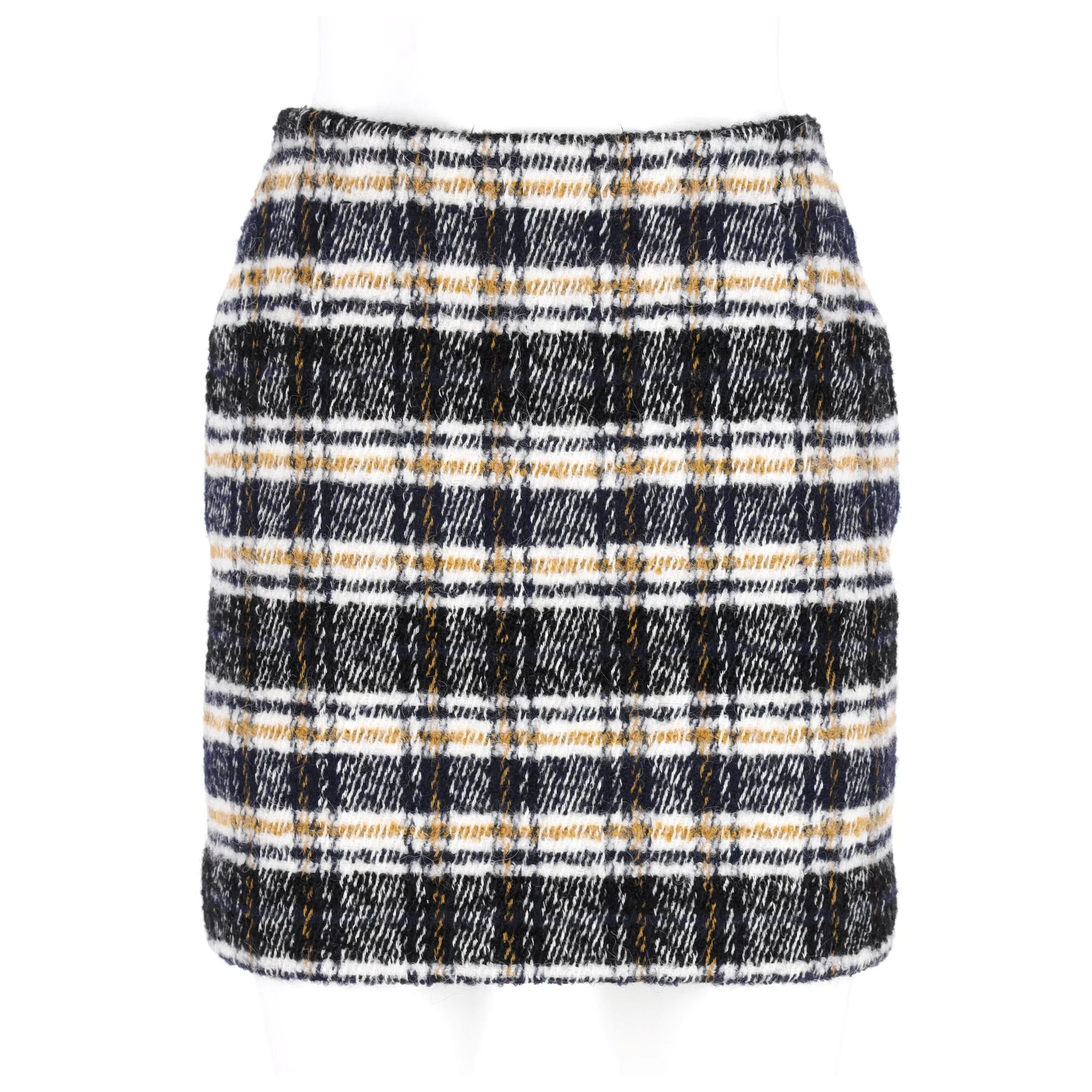 Maje Plaid Mini Skirt in Multicolor Acrylic