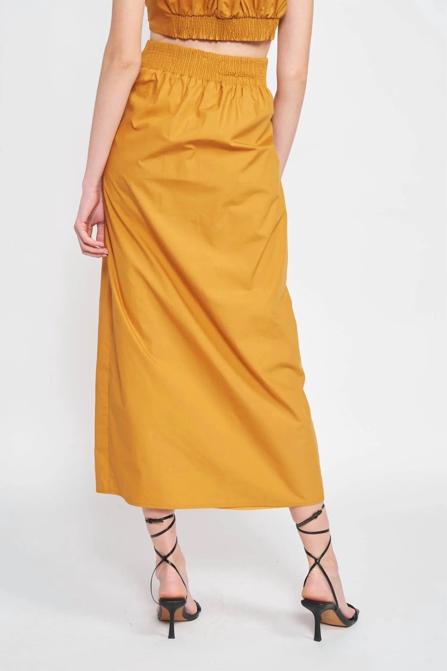 Makia Midi Skirt In Merigold
