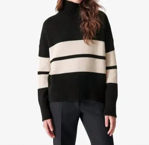 Malo Sweater In Noire/ecru